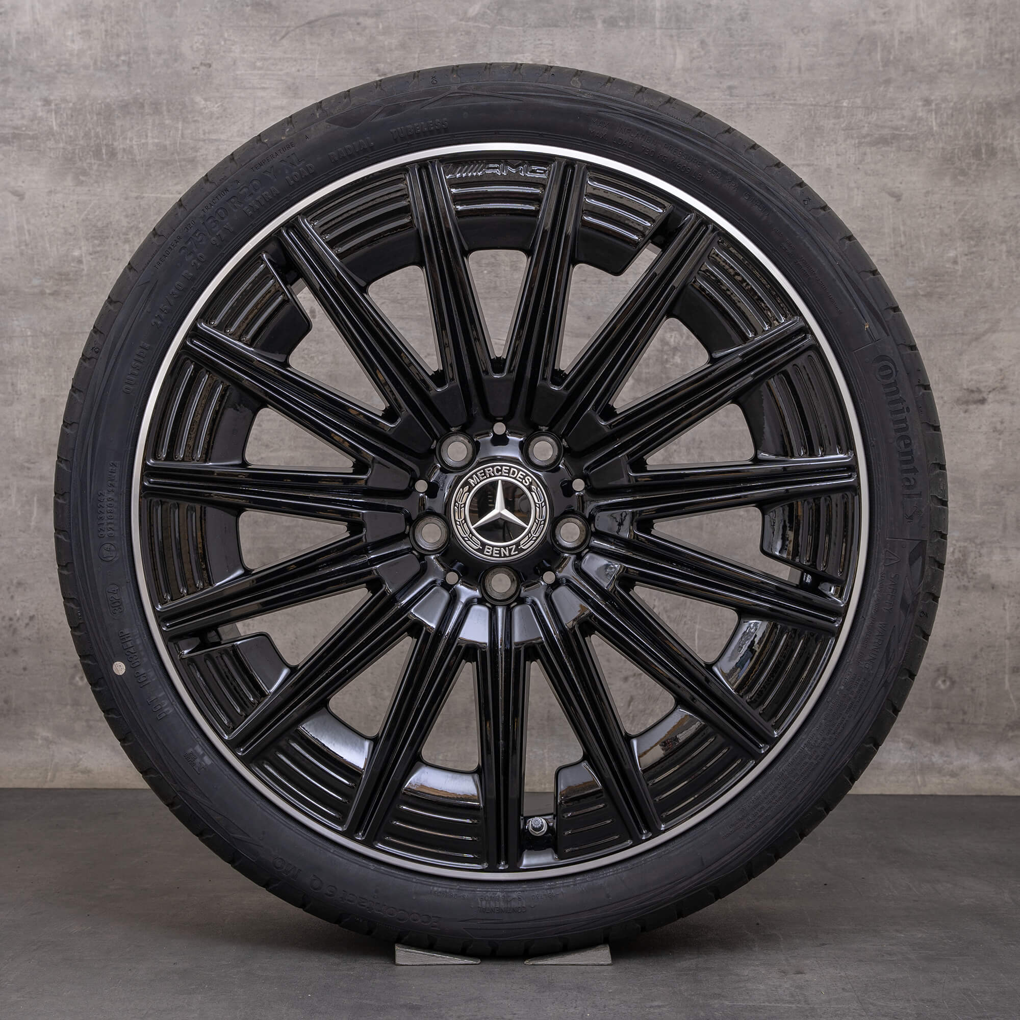 Original Mercedes Benz CLE AMG Felgen 20 Zoll C236 A236 Sommerräder A2364012300 A2364012400 schwarz glanzgedreht