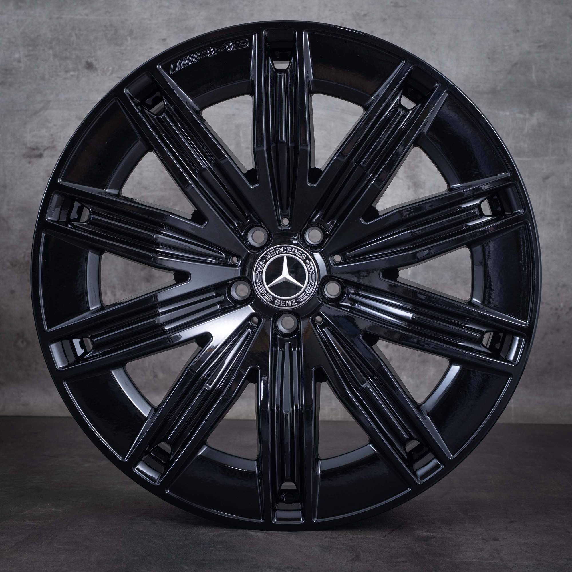 Original Mercedes Benz EQE AMG Winterräder 21 Zoll SUV X294 Felgen A2944011200 schwarz glanz