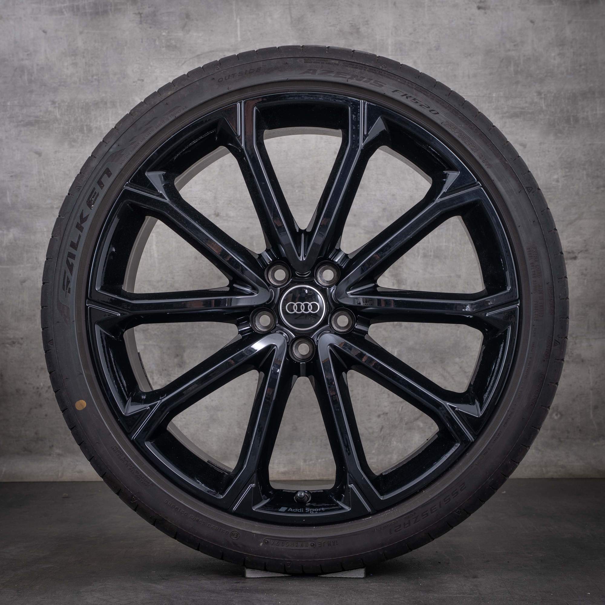 Original Audi RS Q3 Felgen 21 Zoll F3 Sommerräder Polygon 83A601025AG schwarz glanz