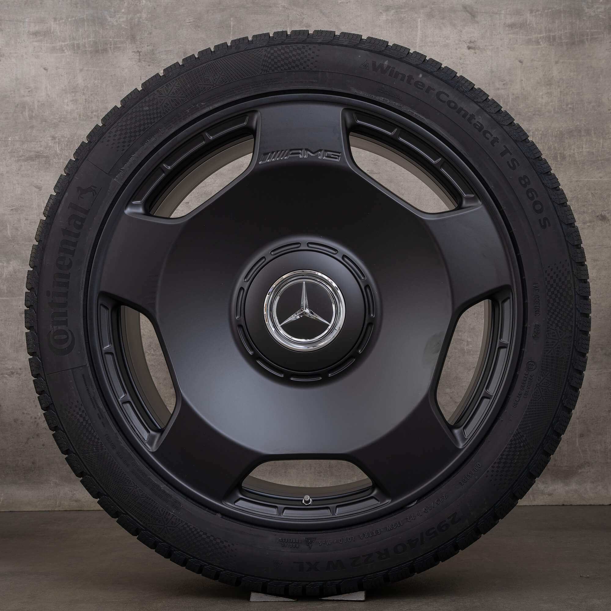 OEM Mercedes Benz G-Class G63 AMG winter wheels 22 inch W463 W465 rims monoblock A4634014100 black matt NEW