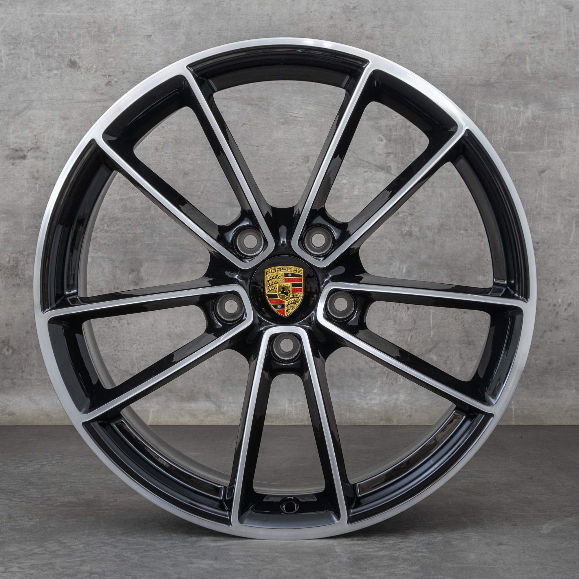 Oryginalne felgi Porsche 992 I 20 21 cali Carrera S 4 GTS Targa koła letnie 992601025BC 992601025J czarne polerowane toczone