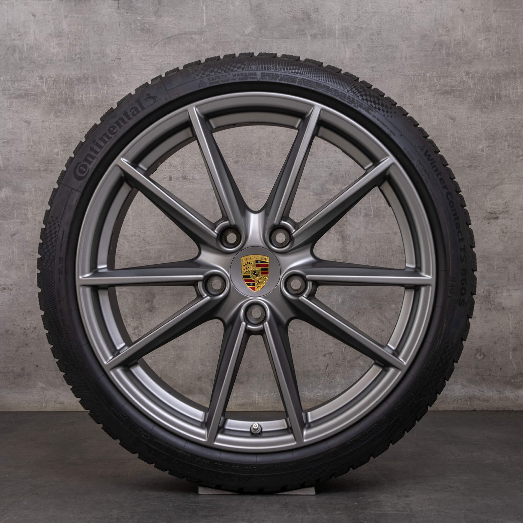 Original zimní pneu s disky Porsche 911 20 21palcové ráfky na auto 992 I 992601025C 992601025D kola Carrera S platinum silver matt