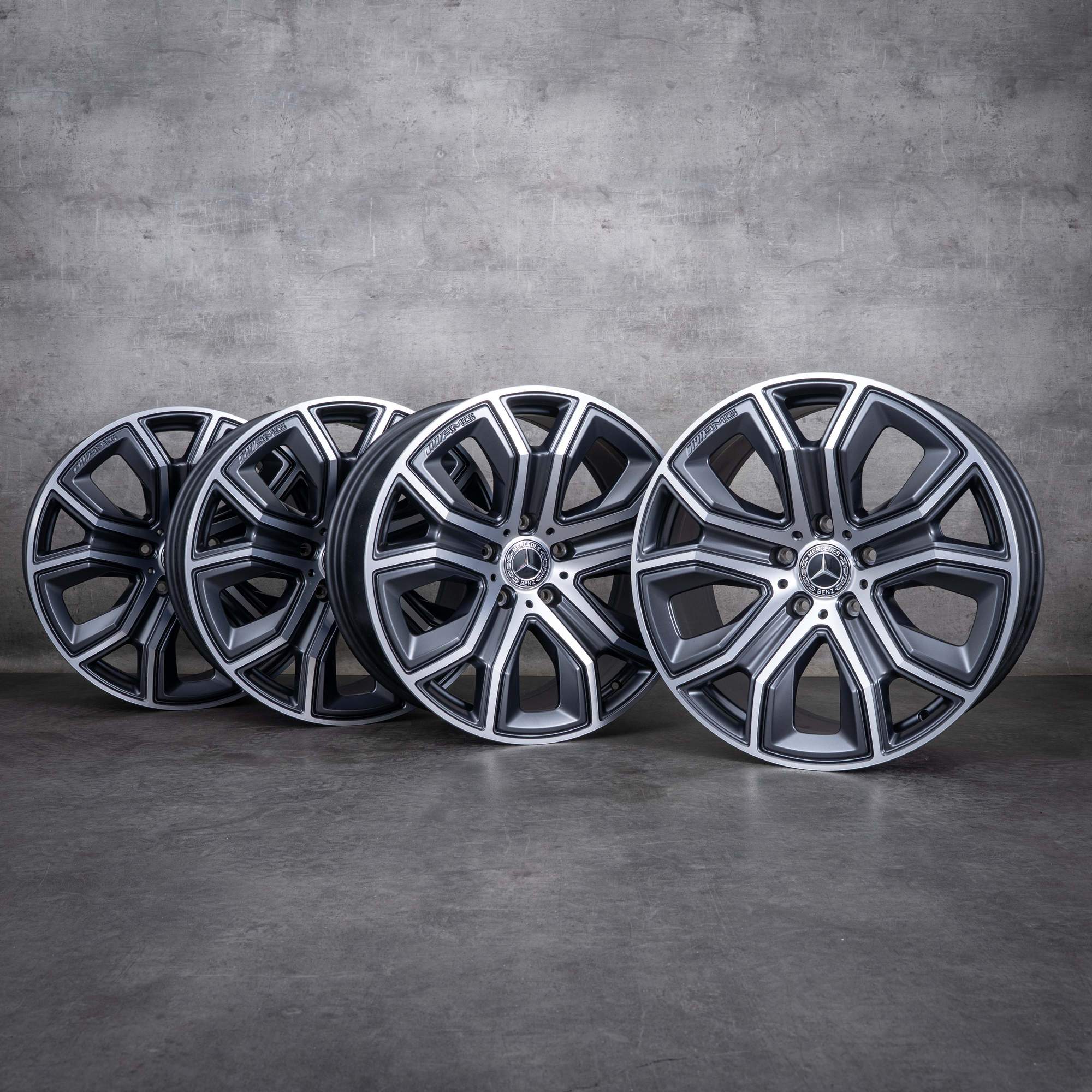 Alkuperäiset Mercedes Benz G-sarjan G63 AMG vanteet 20 tuuman W463 W465 A4654010900 himalaya harmaa kiillotettu käännetty
