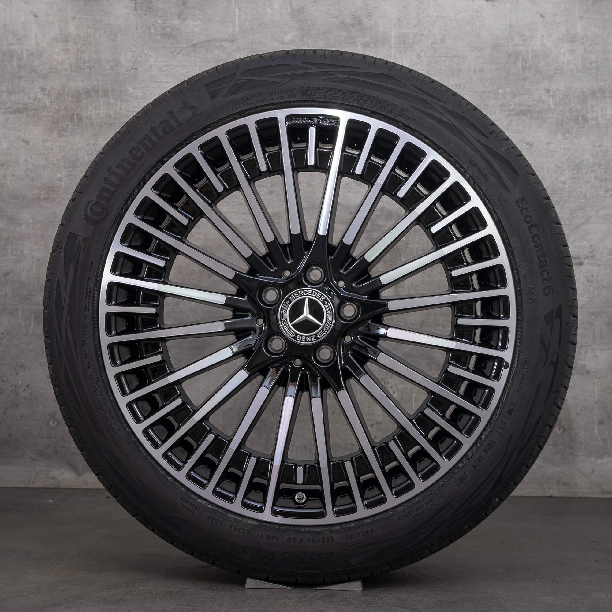 Jantes Mercedes Benz EQA EQB AMG genuínas de 20 polegadas H243 X243 rodas verão A2434010600 pretas brilhantes torneadas NOVAS