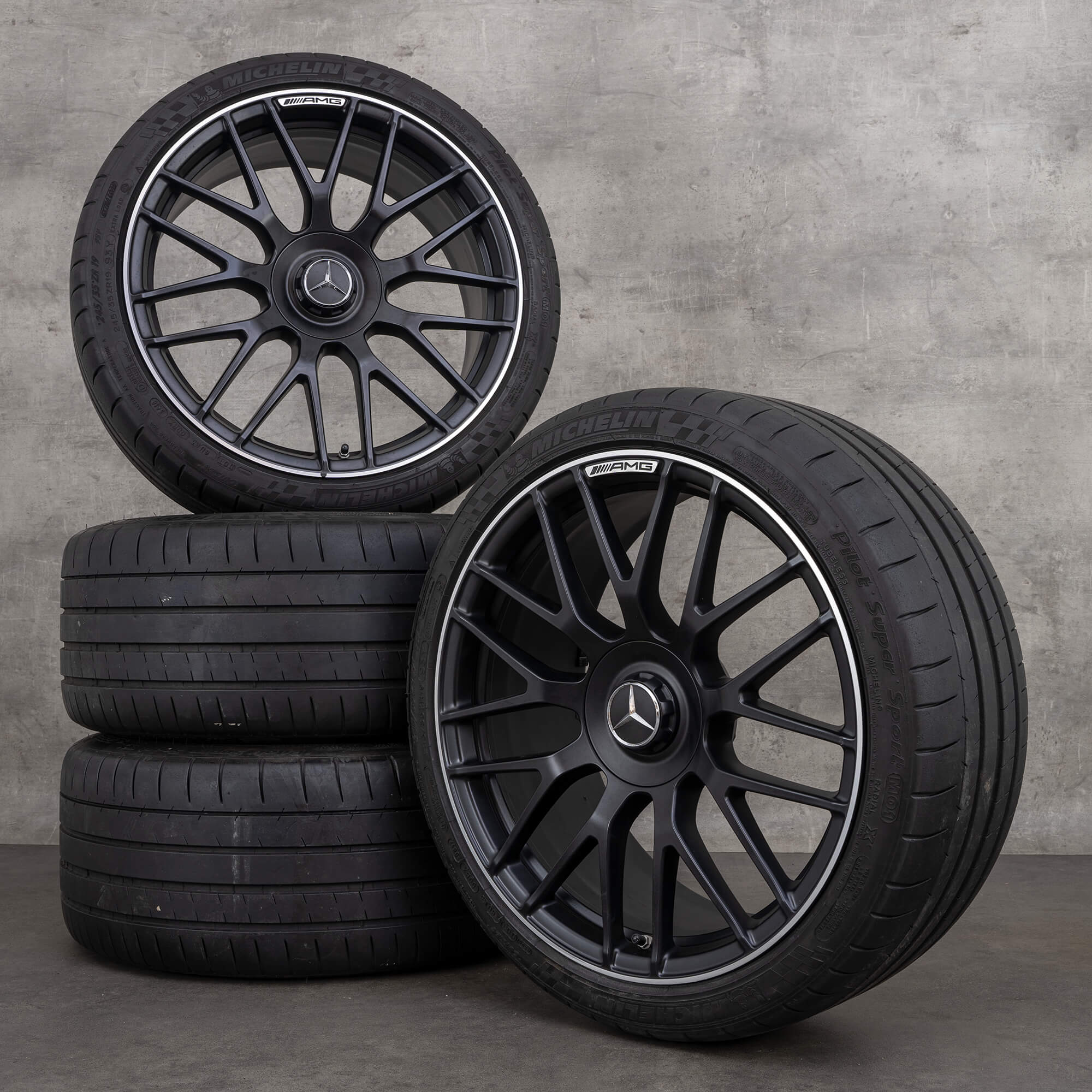 Mercedes Benz 19 tommer fælge AMG C63 S W205 S205 sommerdæk sommerhjul