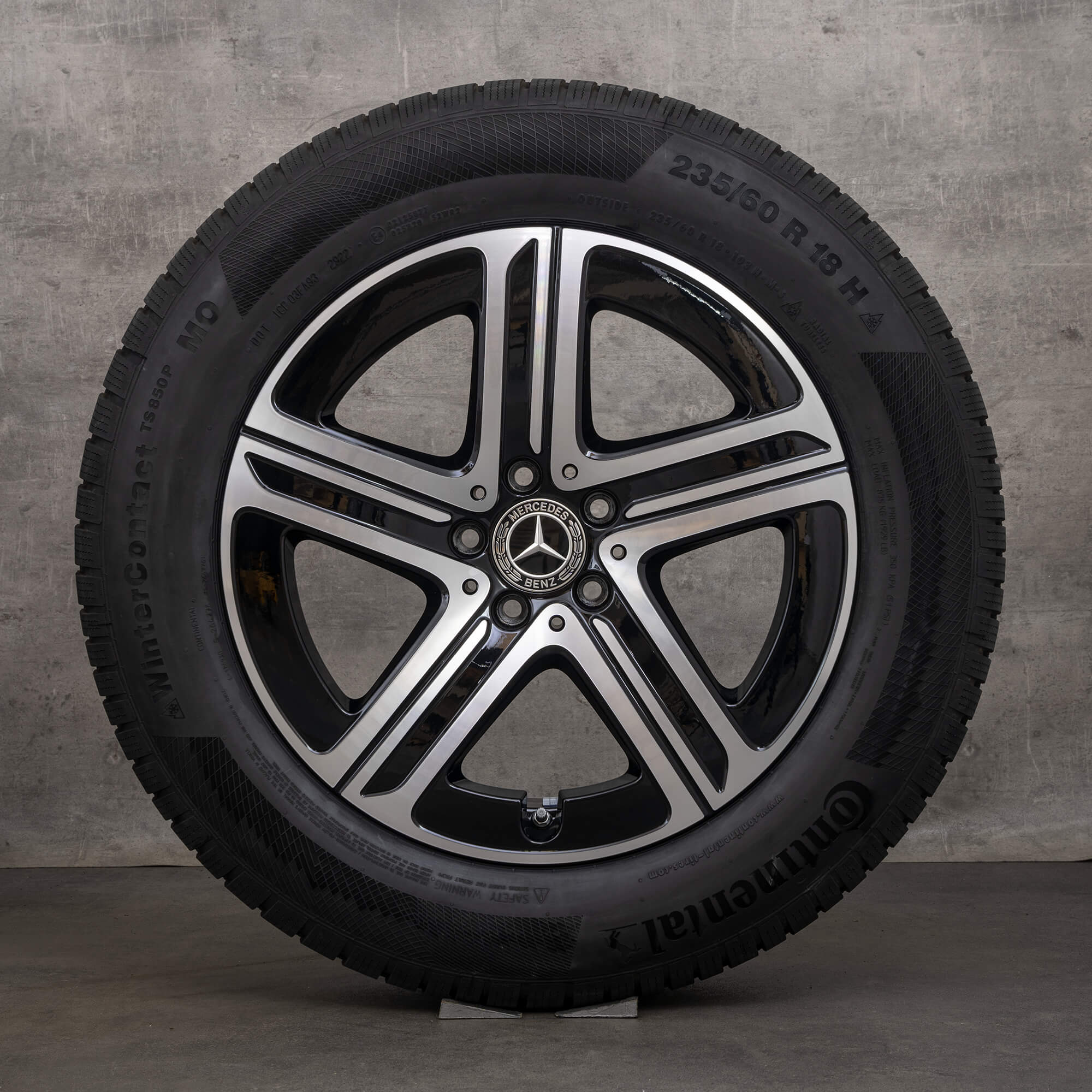 メル10551 Mercedes Benz GLC X254 winter wheels tires 18 inch rims 5 spoke design