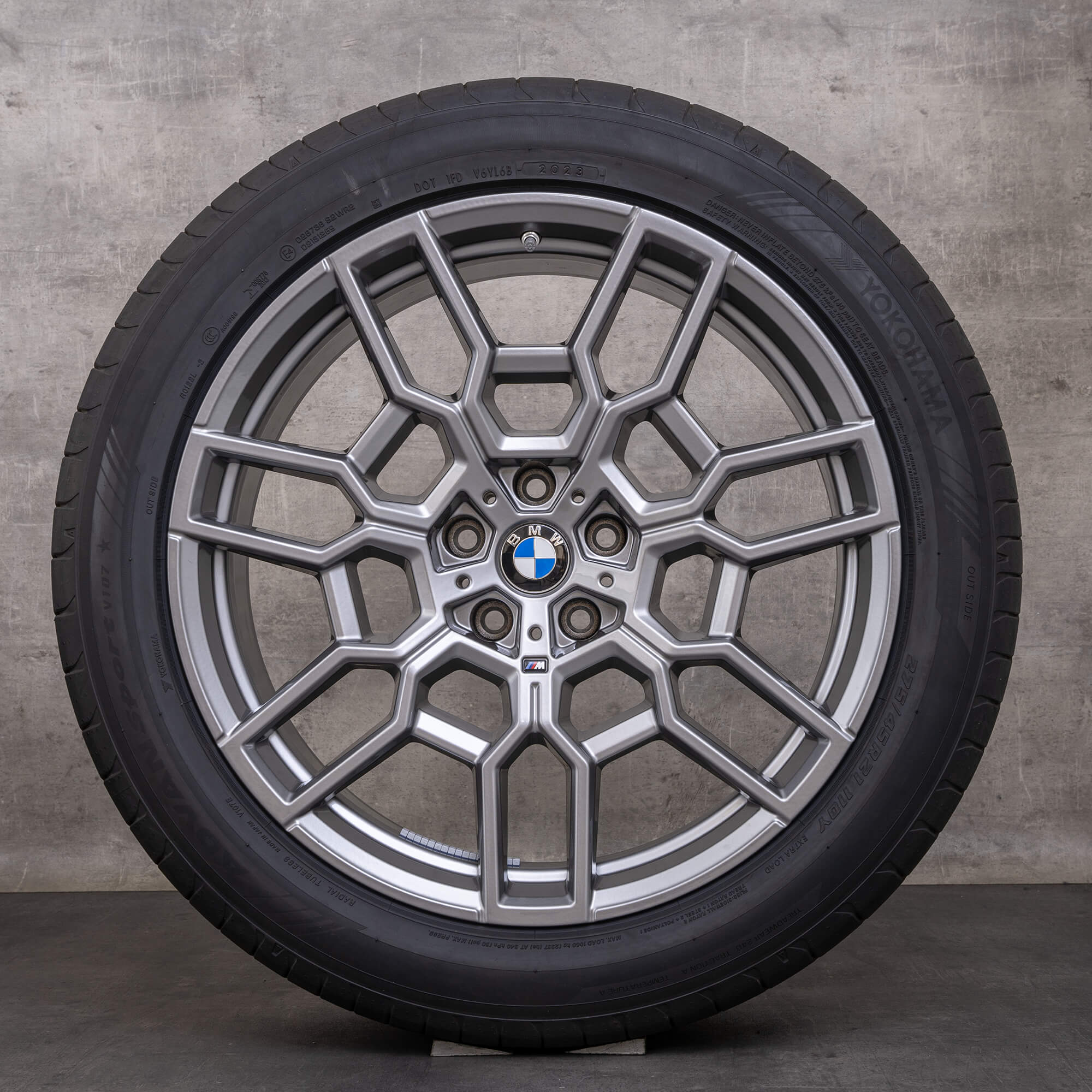 Original BMW XM Felgen 21 Zoll G09 Sommerräder Styling 918 M 1543958 1543986 Lightning grey