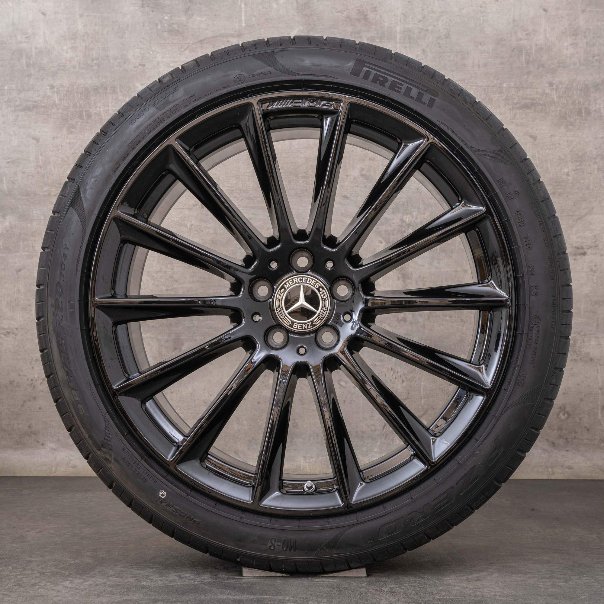 Alkuperäiset Mercedes Benz S-sarja-vanteet 20 tuuman W223 V223 X223 kesäpyörät A2234011500 A2234011600 musta kiiltäväpintainen