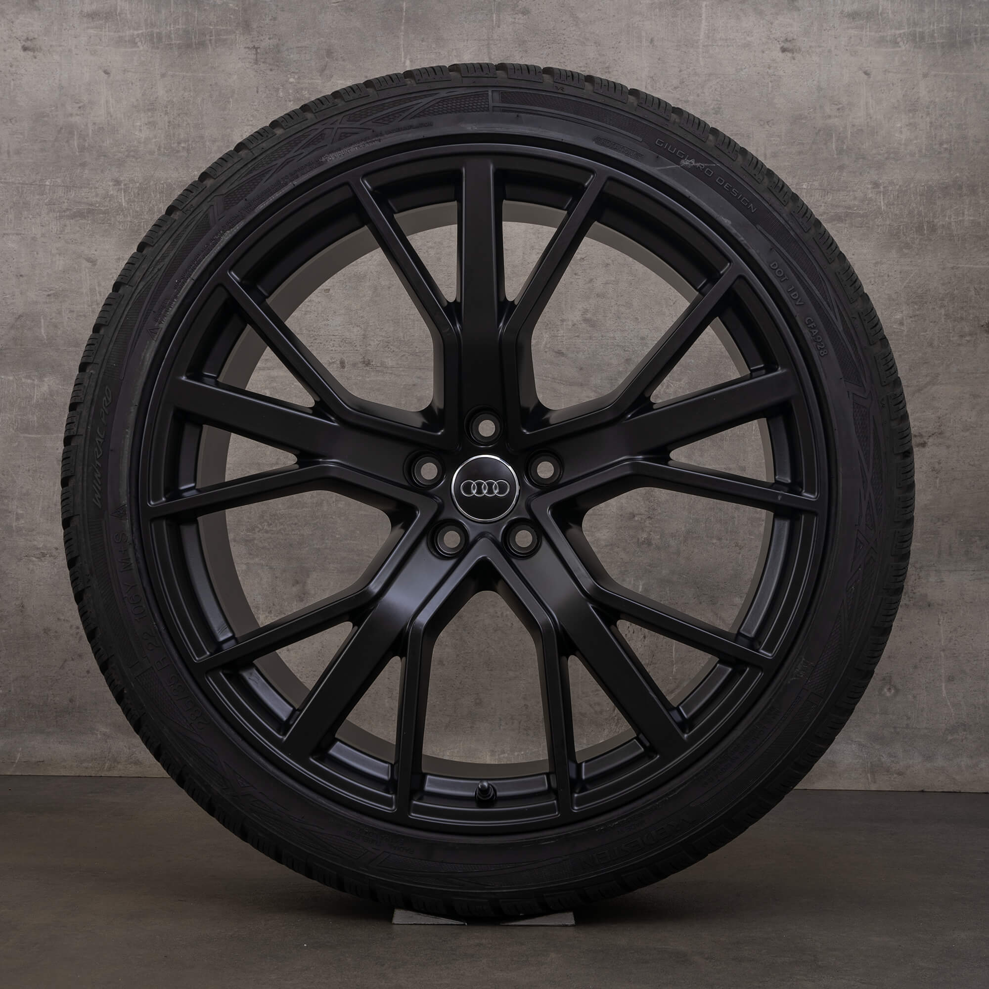 Original Audi Q7 SQ7 Felgen 22 Zoll 4M Winterreifen 4M0601025CS schwarz matt Winterräder