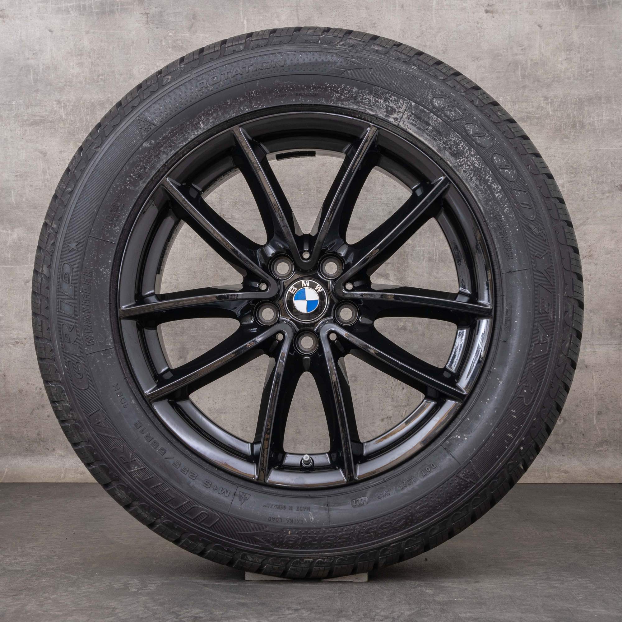 Oryginalne koła zimowe BMW X5 X6 18 cali G05 G06 Styling 618 Felgi 6880684 czarny błyszczący