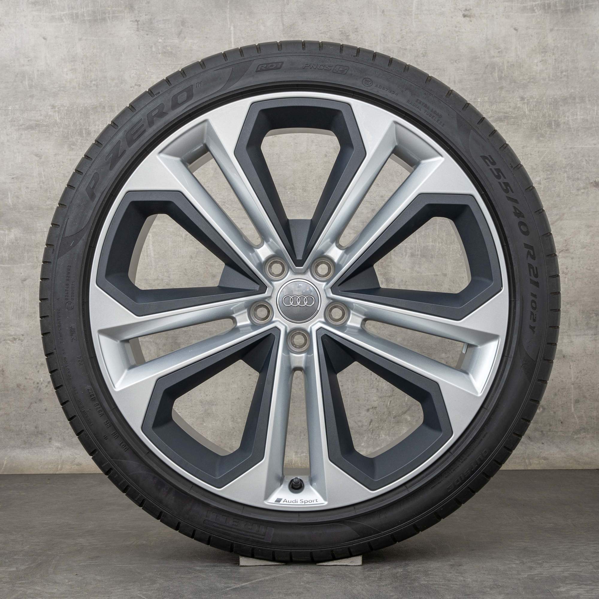 Oryginał Audi Q5 SQ5 felgi 21 cali FY koła letnie 80A601025AS srebrny połysk tytanu