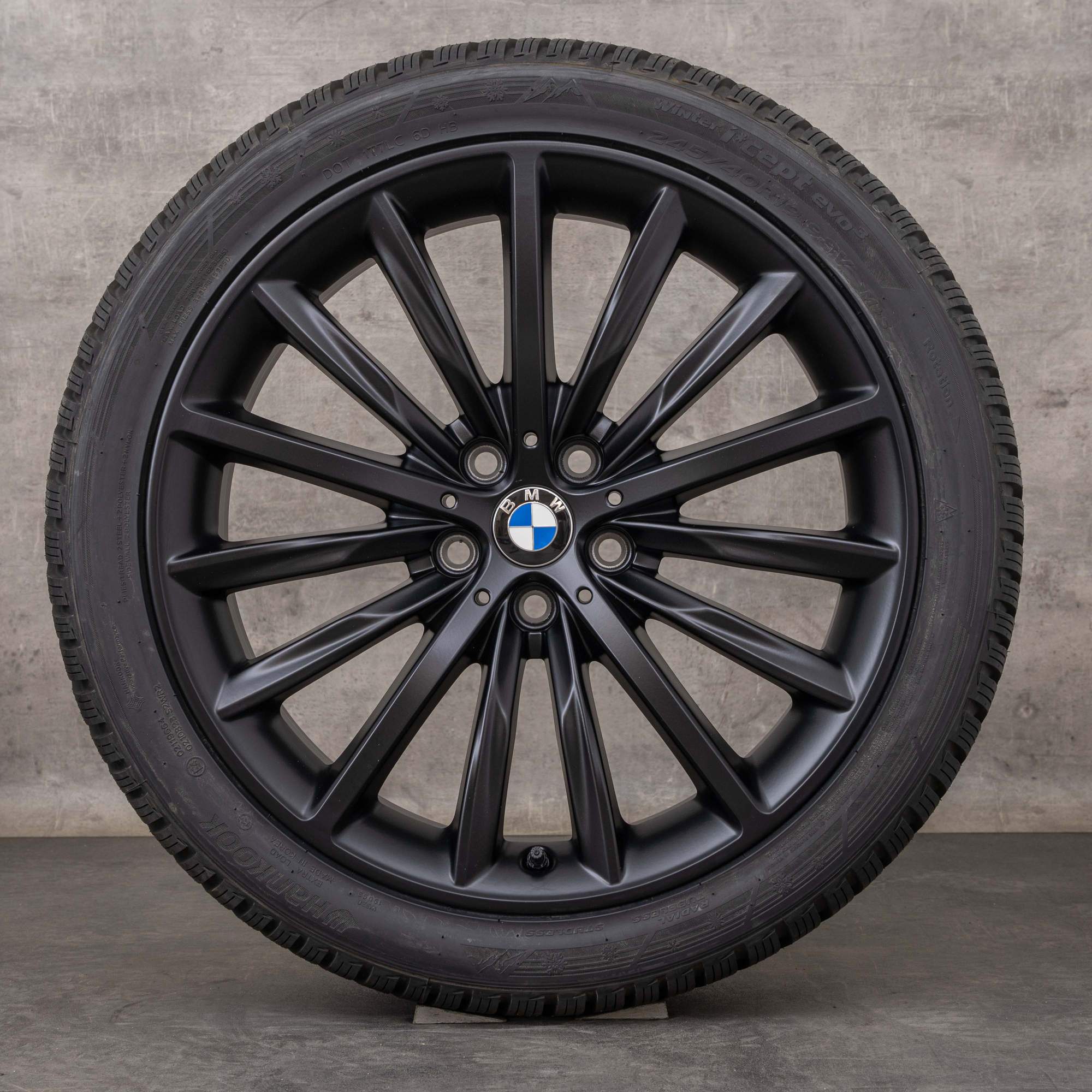 Alkuperäiset BMW 5-sarjan vanteet 19 tuuman G30 G31 kesäpyörät muotoilu 633 6863419 musta matta