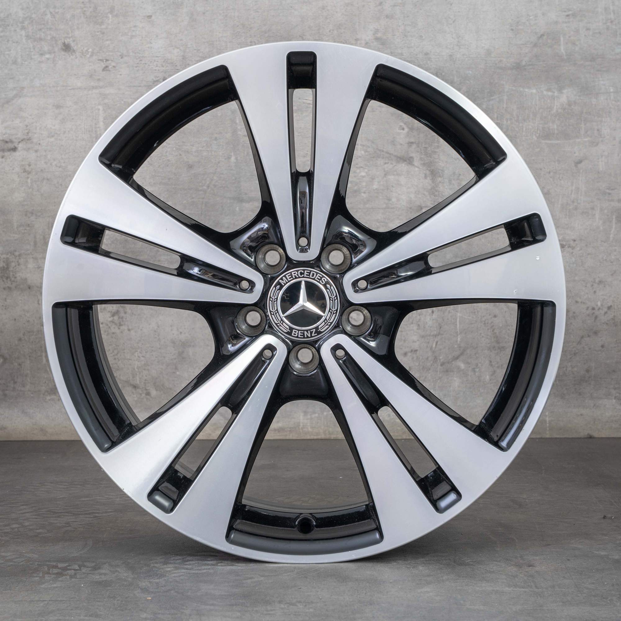 Oryginał Mercedes Benz Klasa C felga 19 cali W205 S205 C205 A205 A2054012700 czarny Polerowane na wysoki połysk