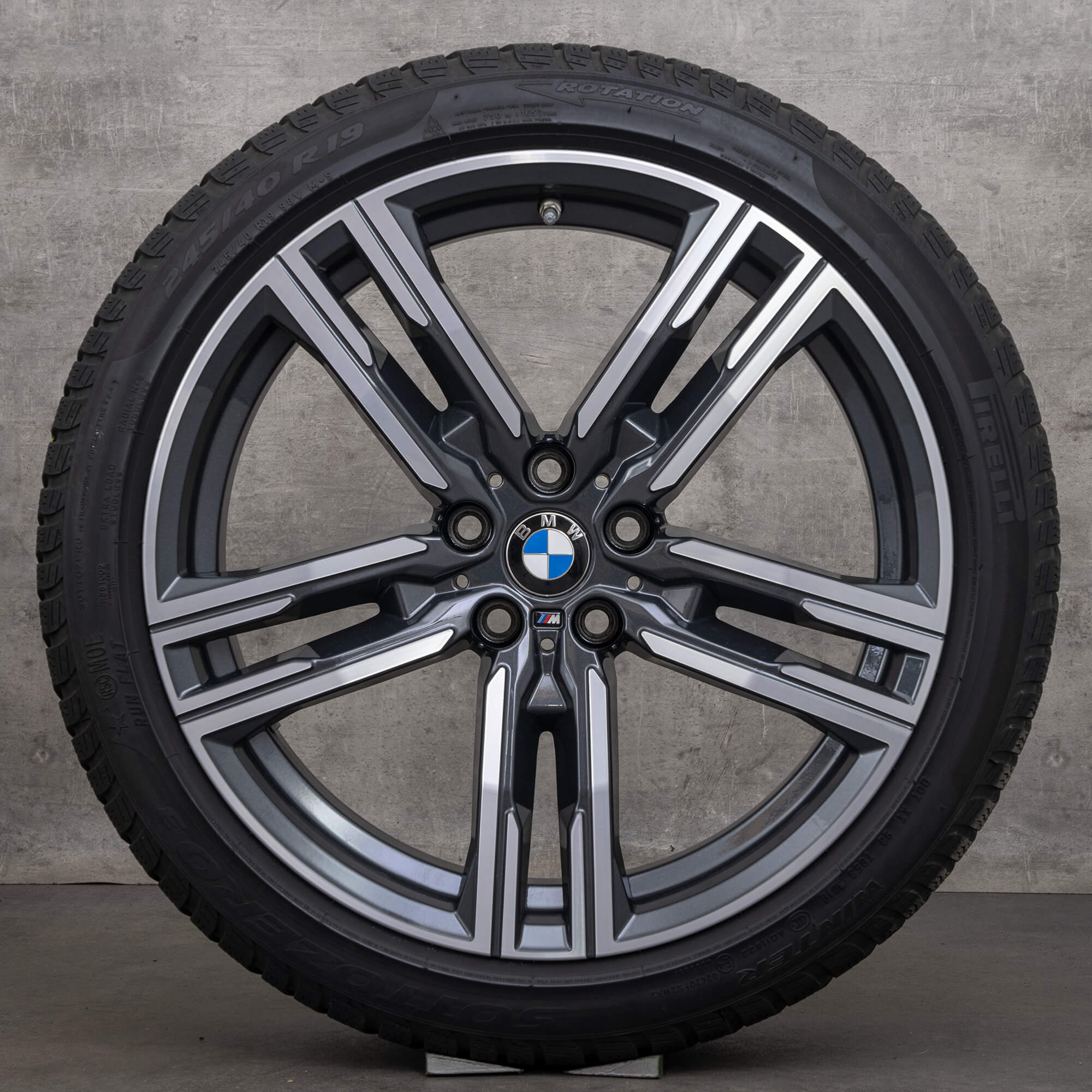 BMW 8er G14 G15 G16 Winterräder 19 Zoll Felgen Winterreifen Styling 727 M