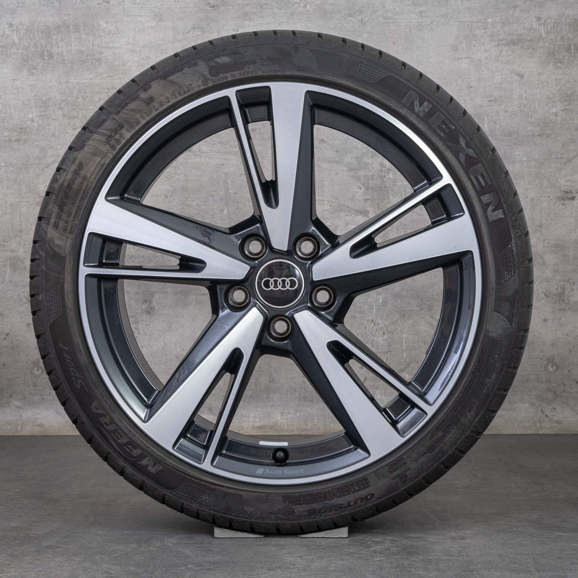 Audi A3 S3 originales ruedas de invierno 18 pulgadas Blade 8Y llantas 8Y0601025N granito pulido