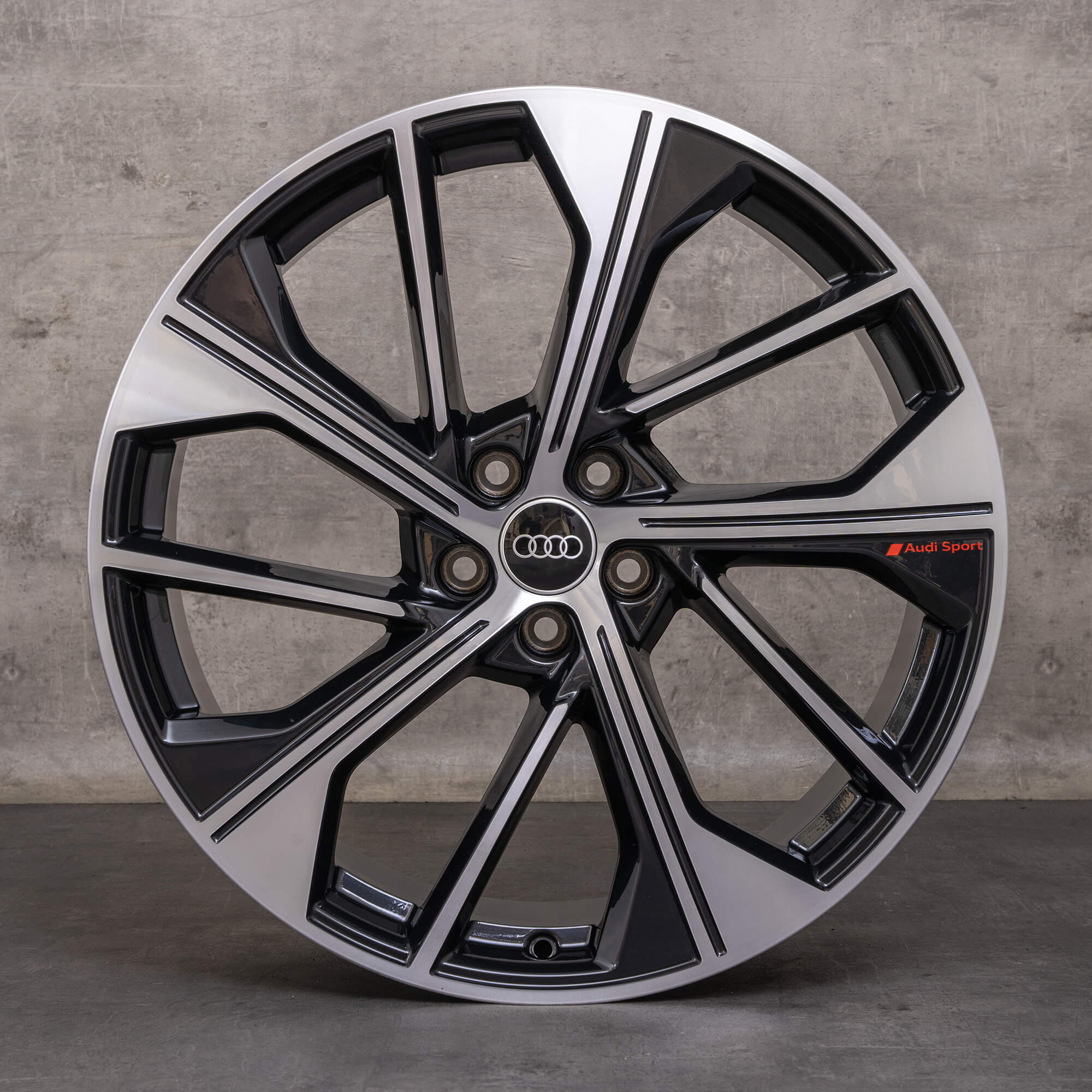 Original Audi Q5 SQ5 Felgen 21 Zoll FY 80A601025BQ schwarz glanzgedreht 8,5x21 ET34