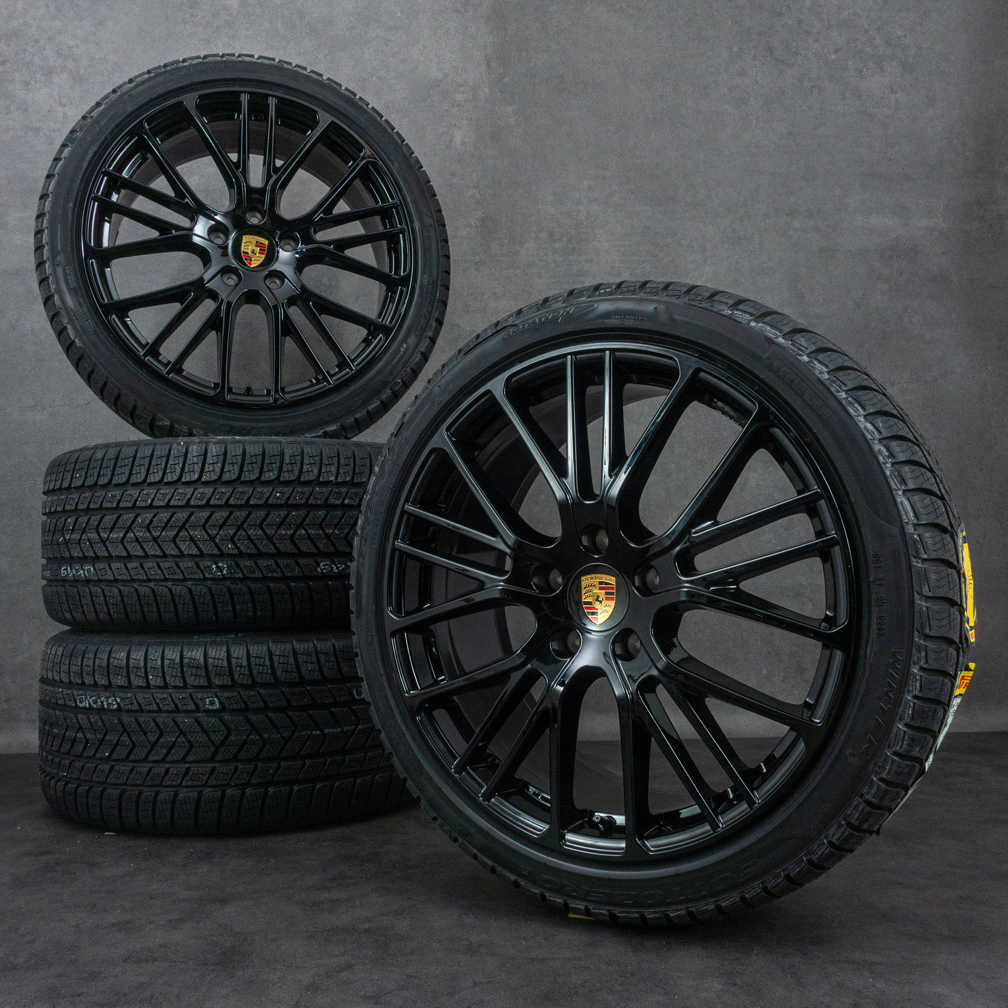 Original Porsche Panamera jante vară 21 inch 971 971601025AP 971601025CA Exclusive GTS negru lucios NOU