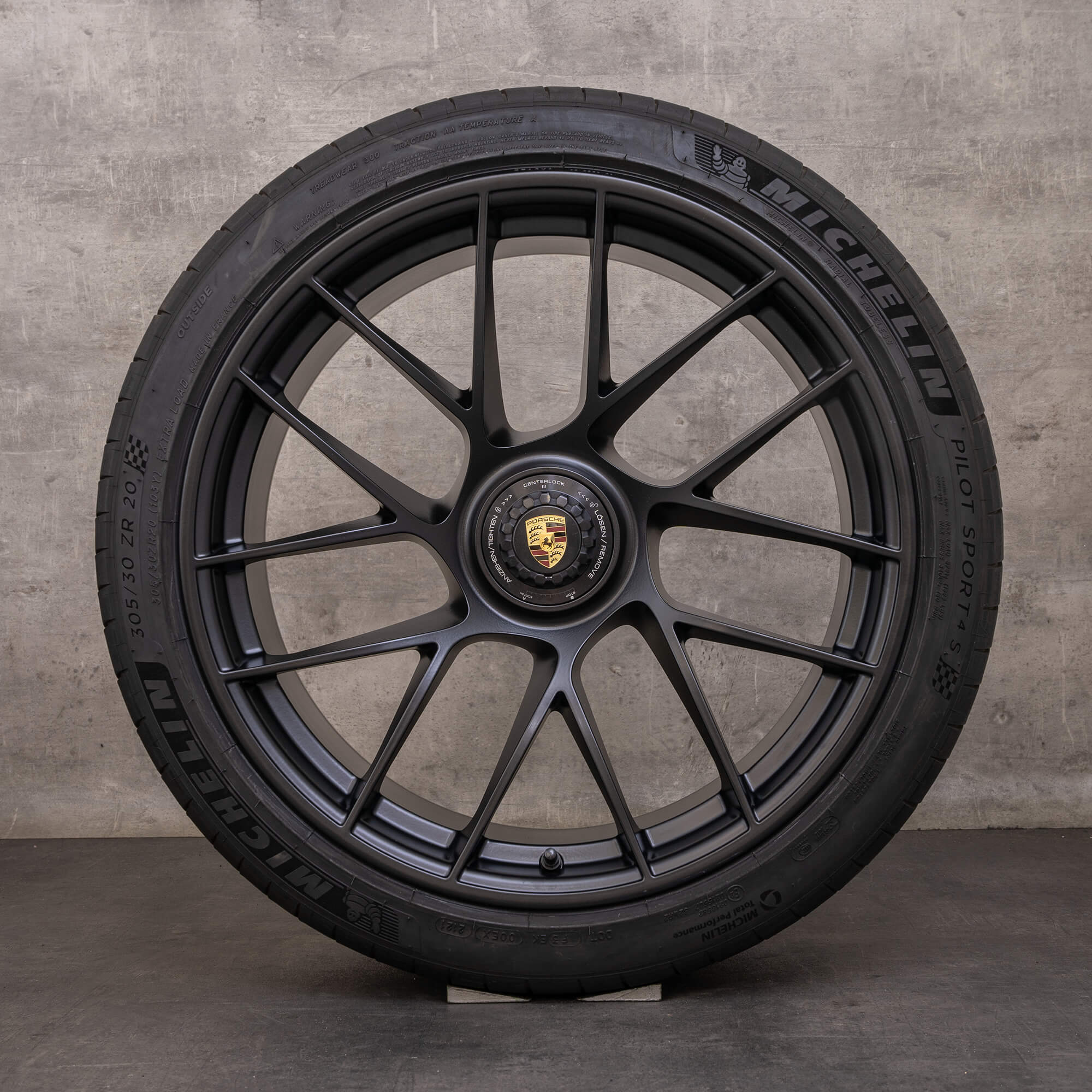 Oem Porsche 911 Jantes 20 pouces 991 II Turbo S Roues été 99136272100 99136277100 noir mat