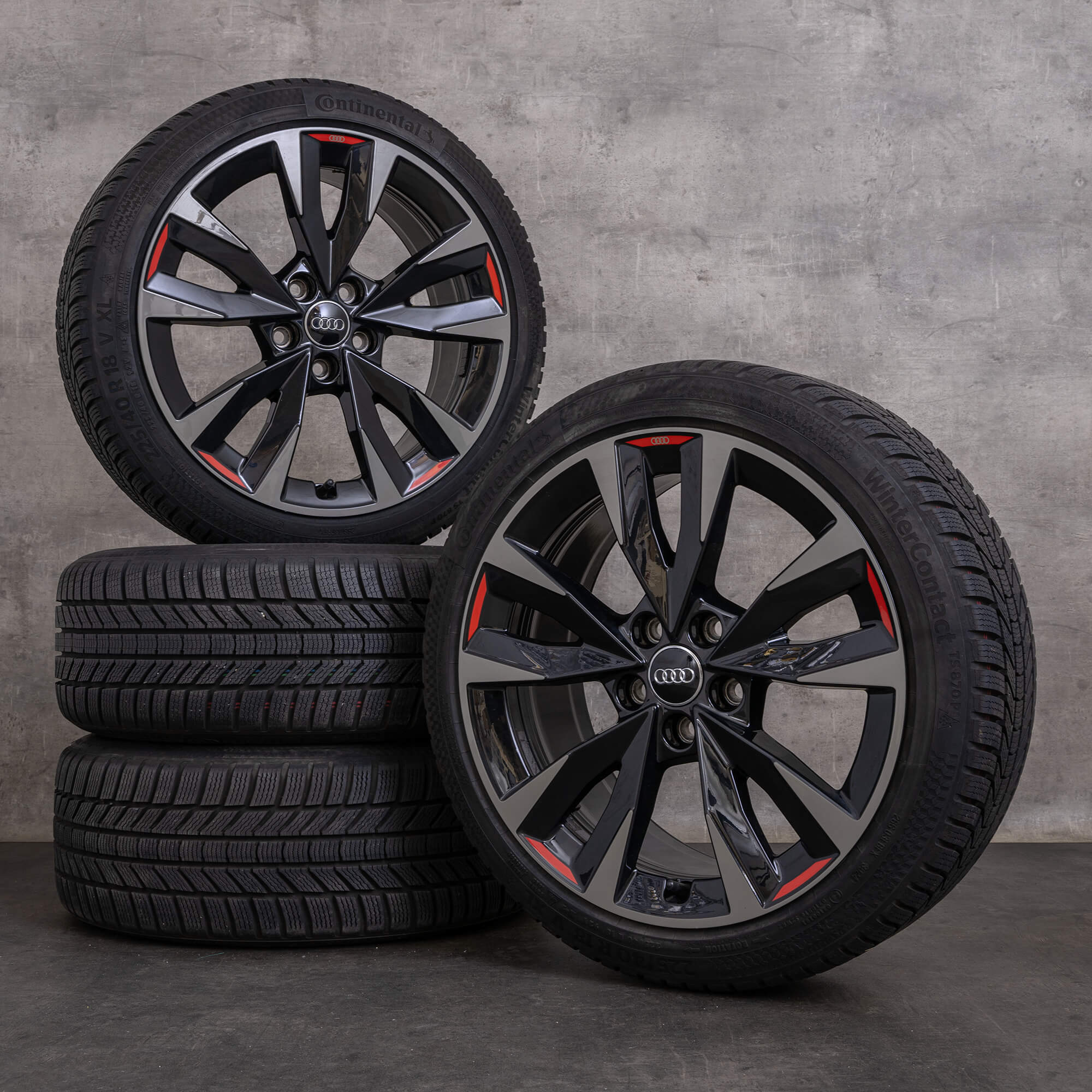 OEM Audi A3 S3 snow tire packages 18 inch 8Y rims 8Y0071498 black