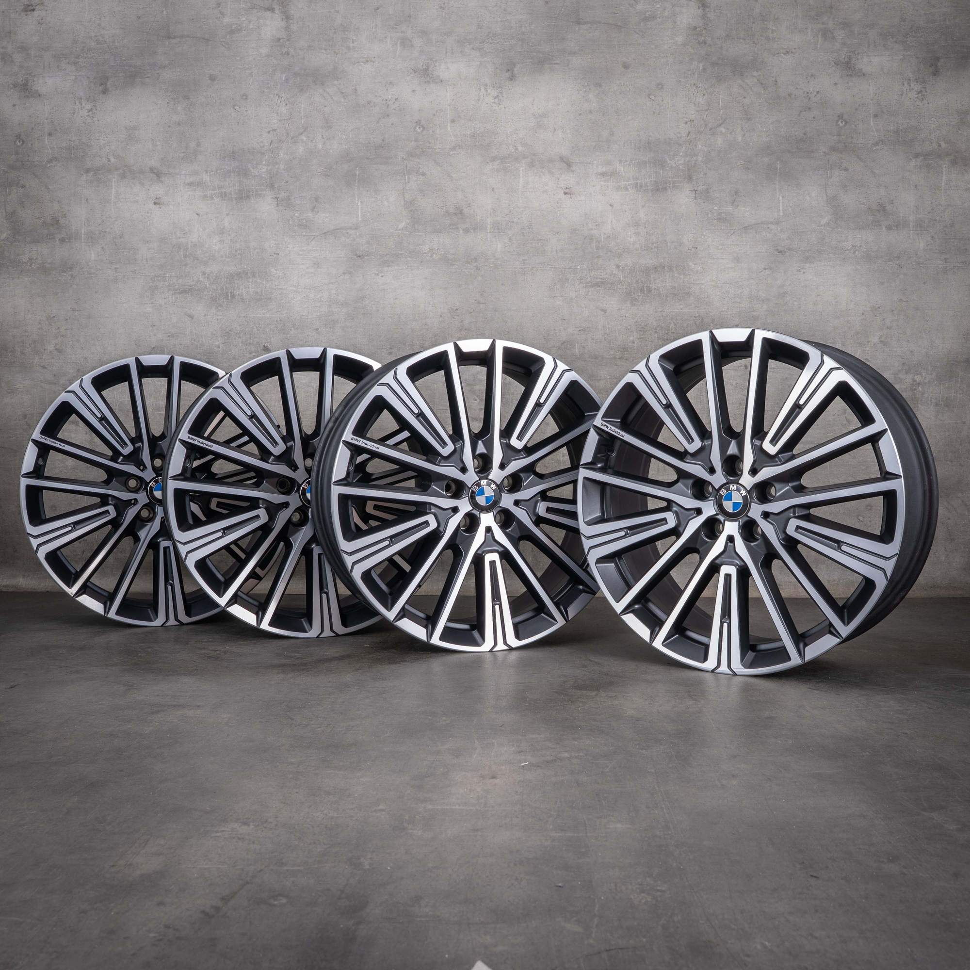 OEM BMW X1 iX1 X2 iX2 20inch U11 U10 Styling 869 6898042 "Frozen Midnight" diamond cut rims