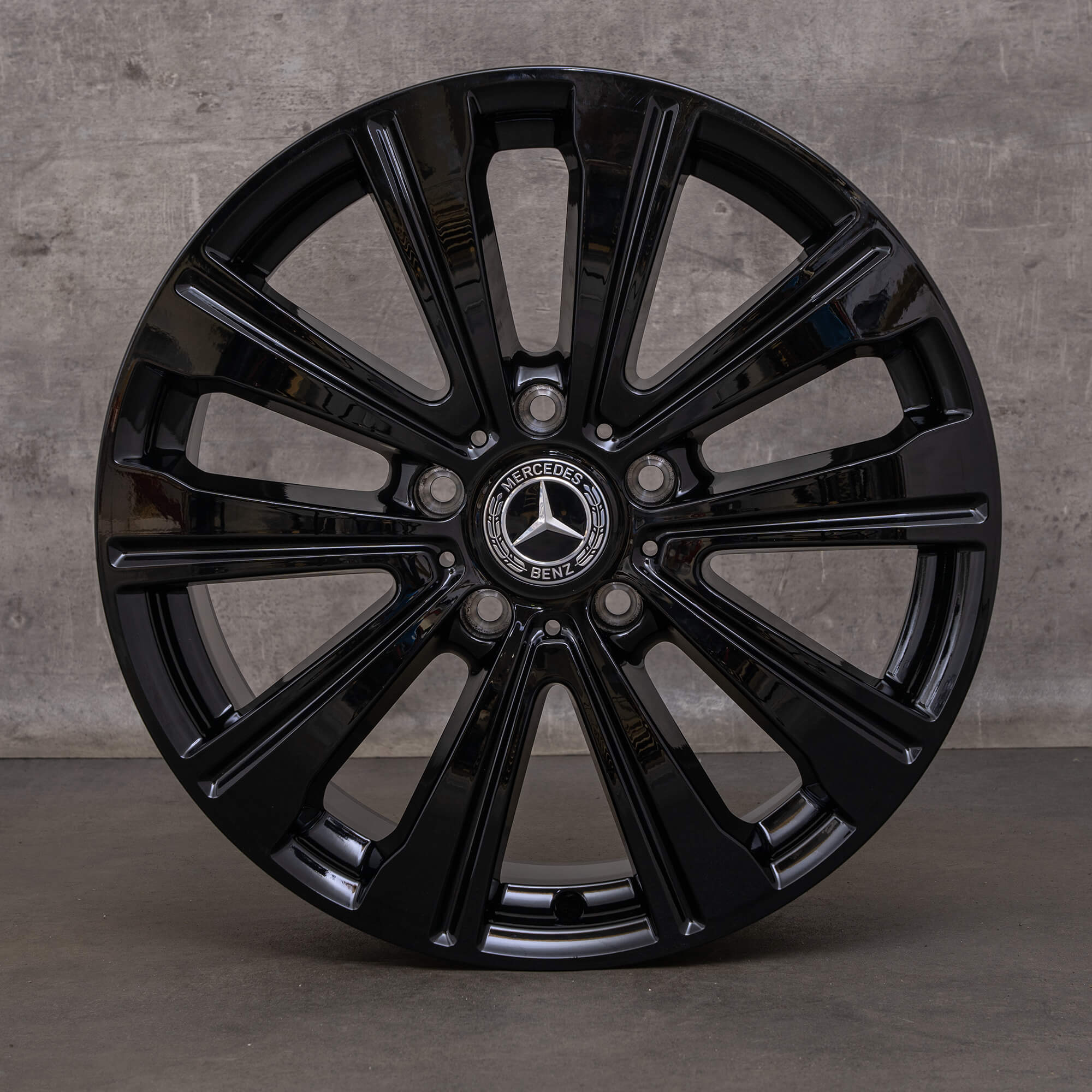 Originale Mercedes Benz G-Klasse fælge 19 tommer W463A G500 A4634011100 sort højglans NYT