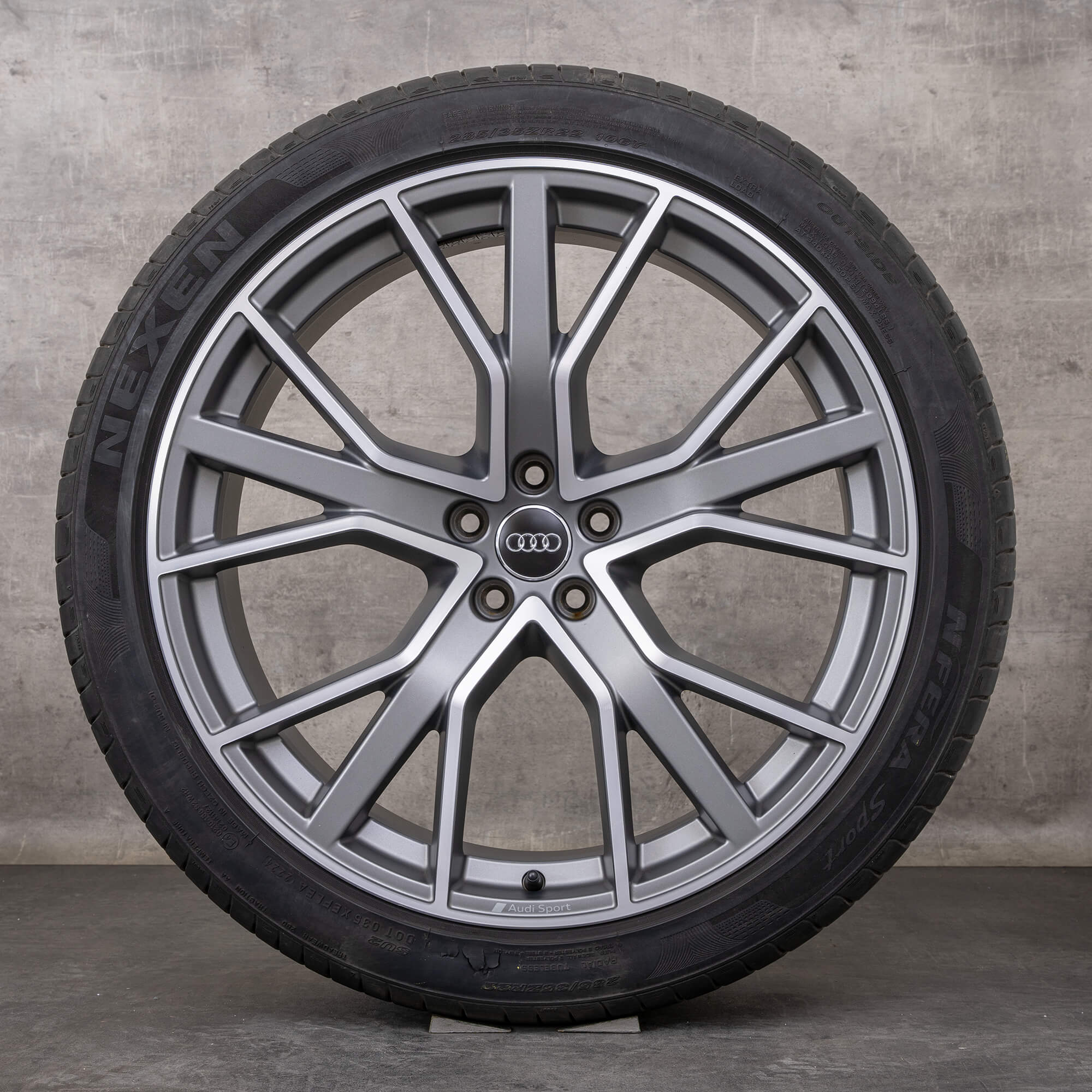 OEM Audi Q7 SQ7 snow tire packages 22 inch 4M rims 4M0601025CP titan matt glossy turned
