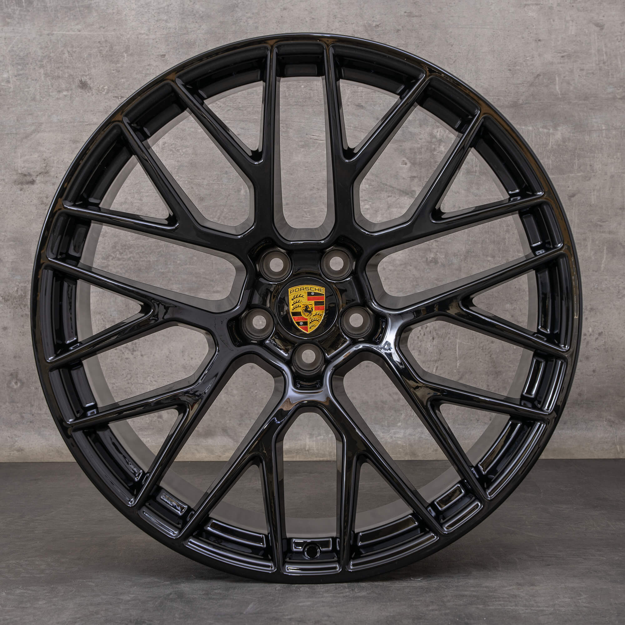 Jantes originais Porsche Macan de 21 polegadas II RS Spyder 95B601025DL 95B601025DH preto brilhante NOVO