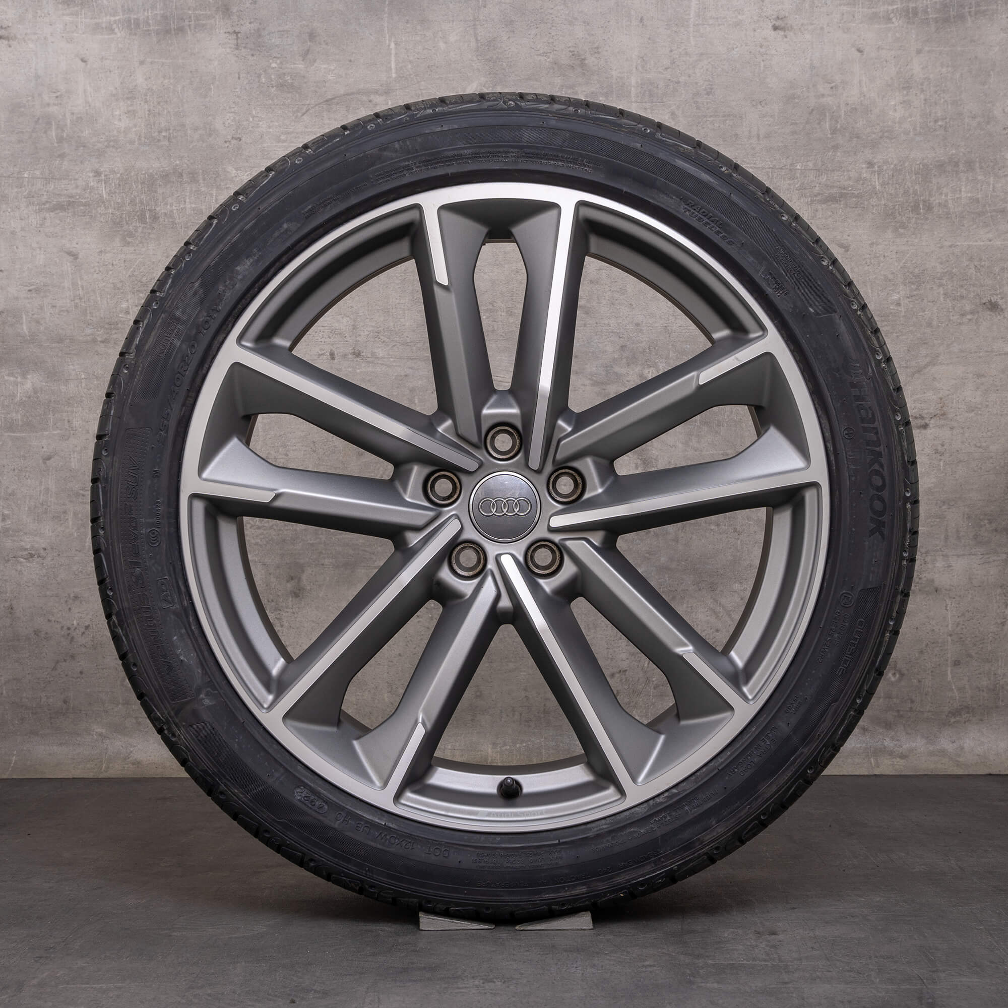 Original Audi A7 S7 Felgen 20 Zoll 4K C8 Sommerräder 4K8601025L titan seidenmatt glanzgedreht