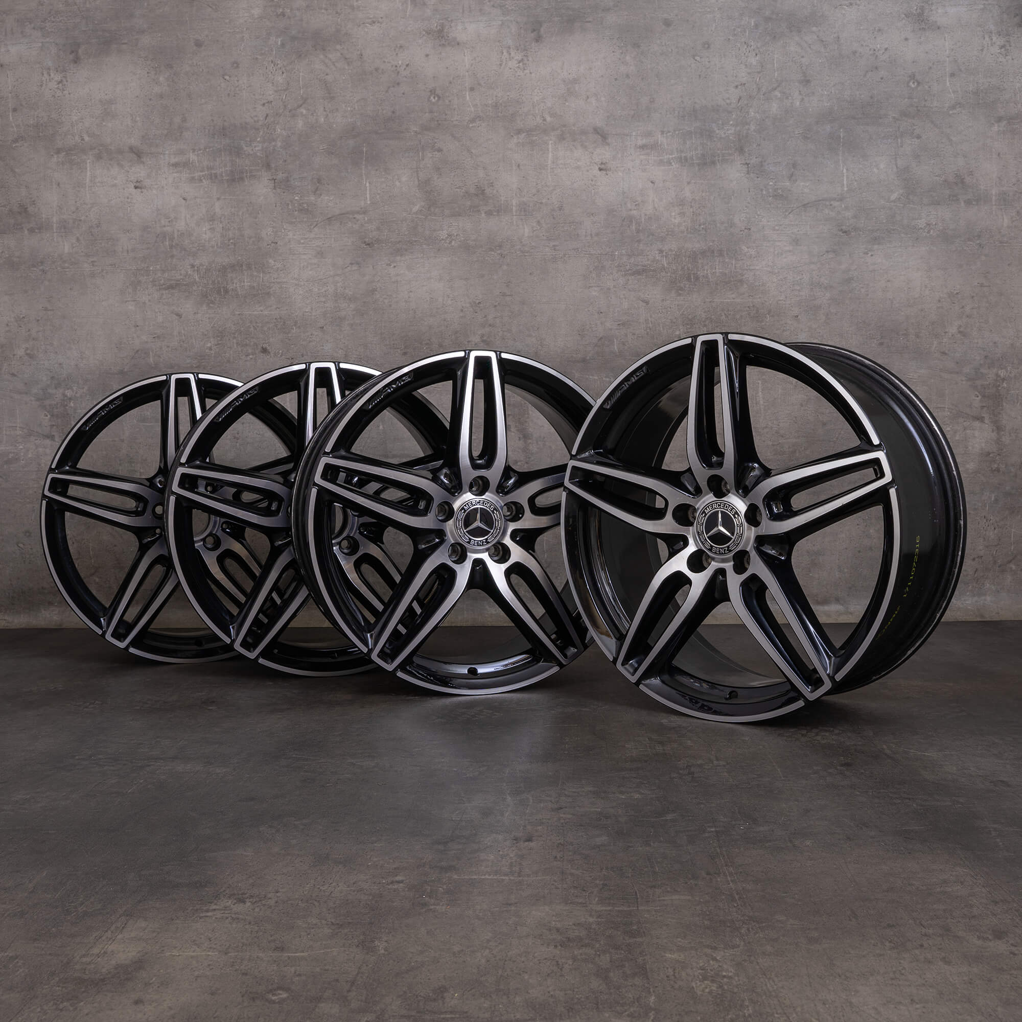 OEM Mercedes Benz E-Class AMG Rims 19 inch W213 S213 C238 A238 A2134012000 black glossy turned