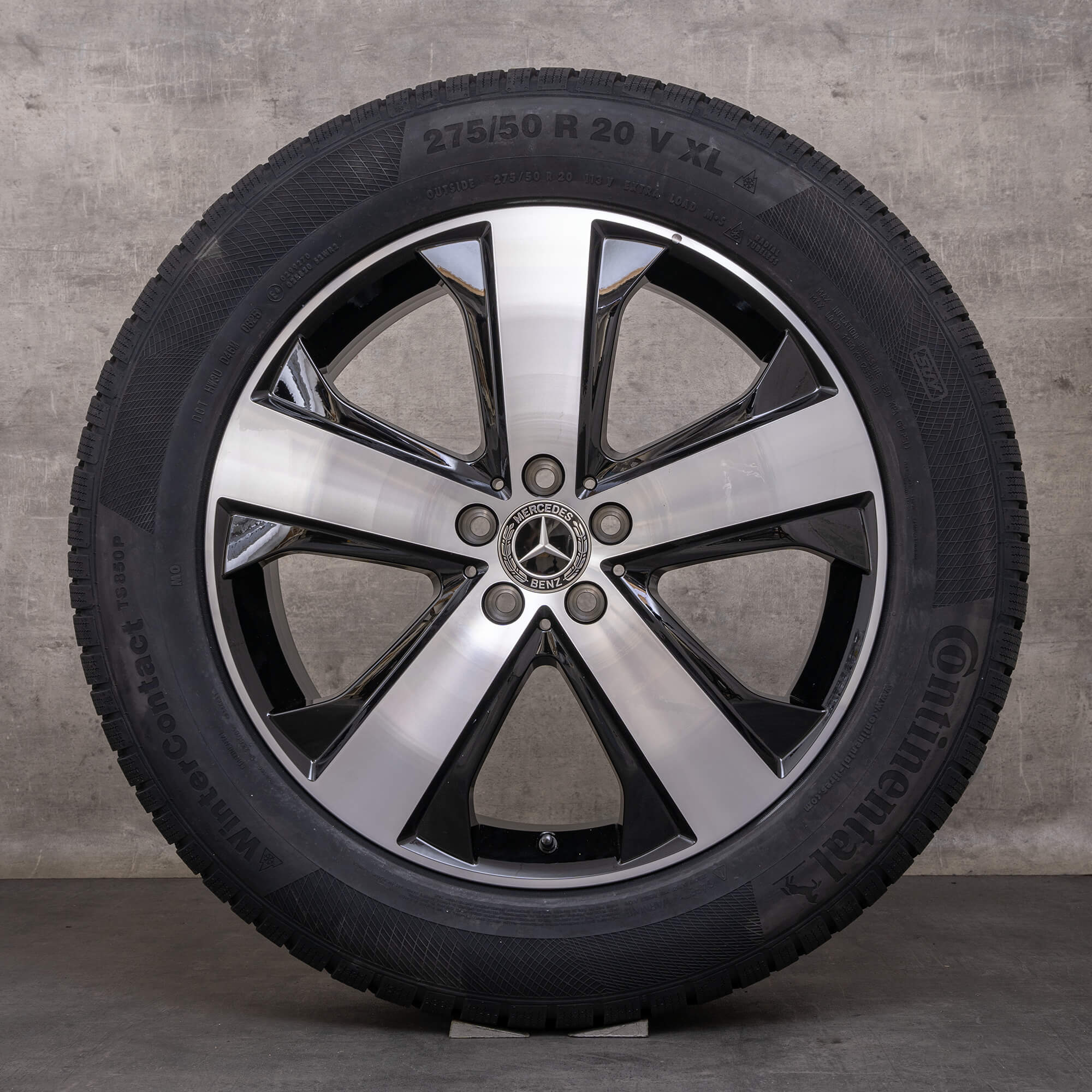 Original Mercedes Benz GLS ruedas de invierno 20 pulgadas X167 llantas A1674015000 A1674015400 negro brillante torneado