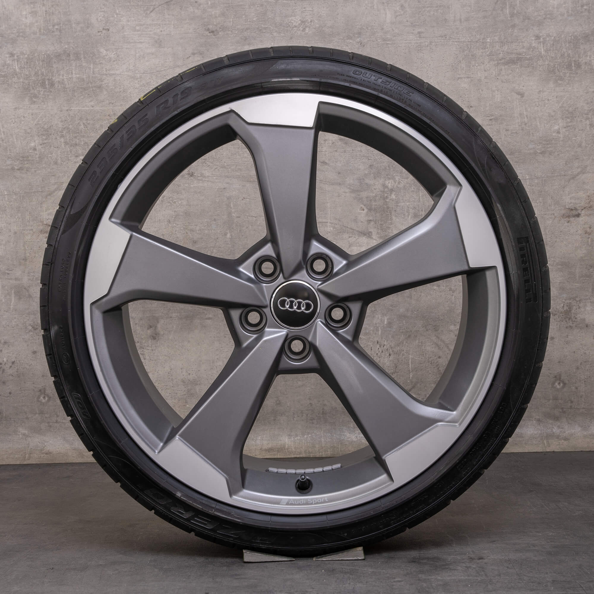 Original Audi A3 S3 RS3 Jantes 19 pouces 8V 8Y Sommerrder 8V0601025FA Rotor anthracite mat brillant
