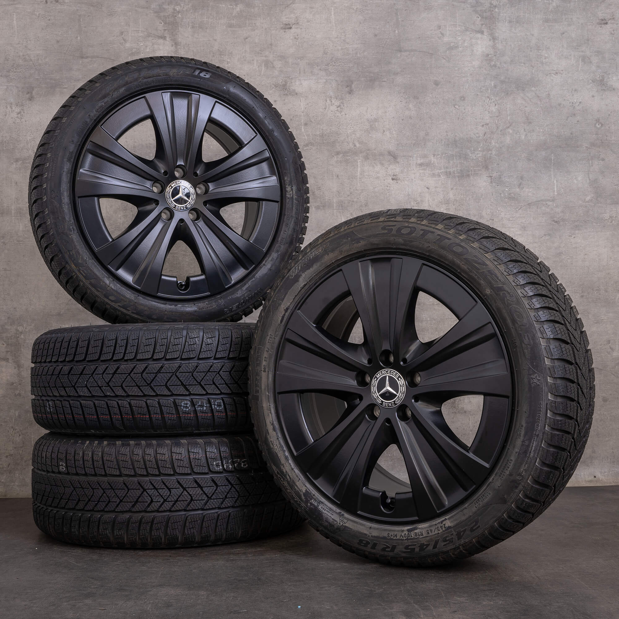 Orijinal Mercedes Benz E-Serisi kış jant lastik 18 inç W213 S213 C238 A238 jantlar A2134013700 siyah mat
