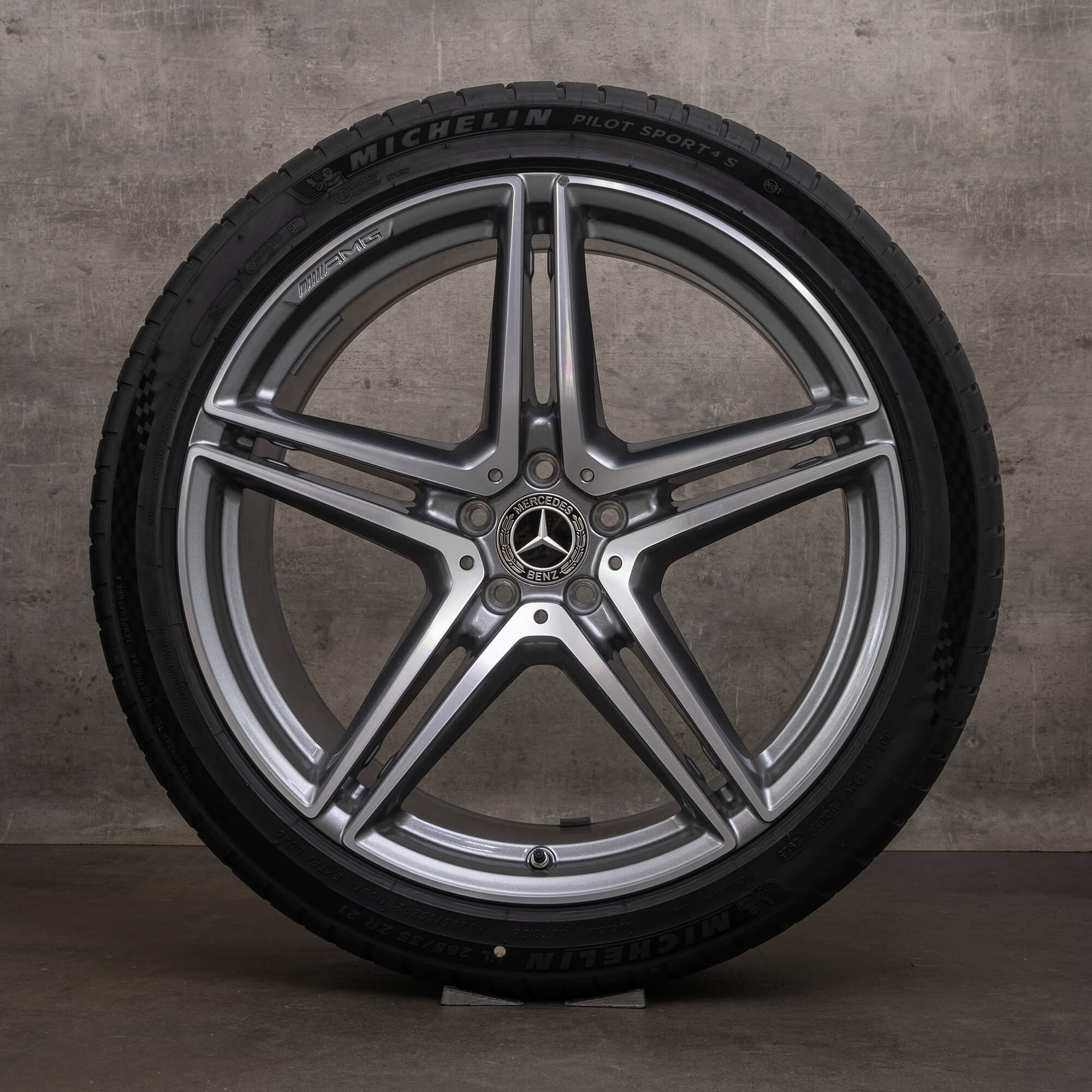 Alkuperäiset Mercedes Benz S-sarja S63 AMG vanteet 21 tuuman W223 E Performance kesäpyörät A2234012100 A2234012200