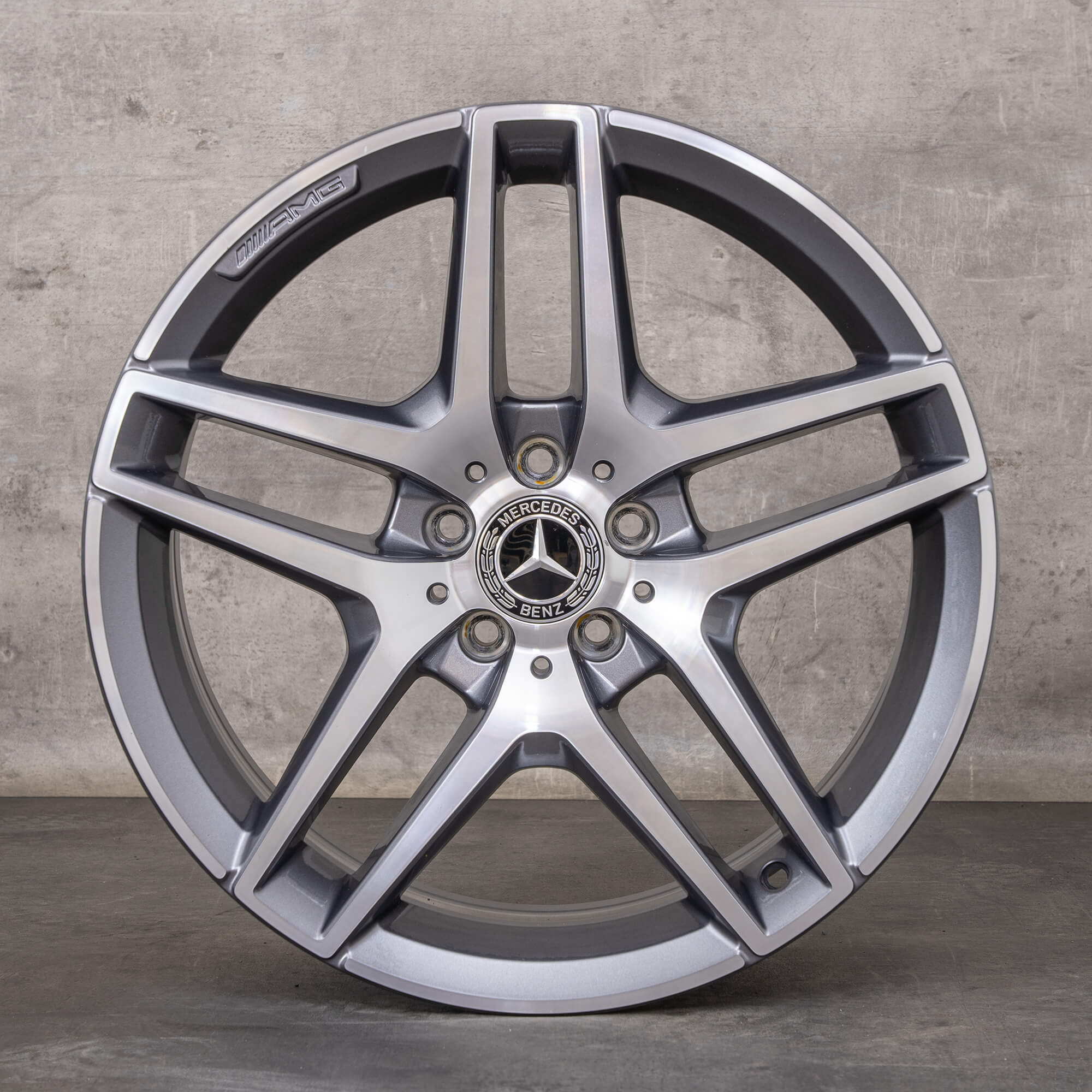 Alkuperäiset Mercedes Benz S-sarja AMG vanteet 19 tuuman W222 A217 C217 kesäpyörät A2224010000 himalajanharmaa kiillotettu