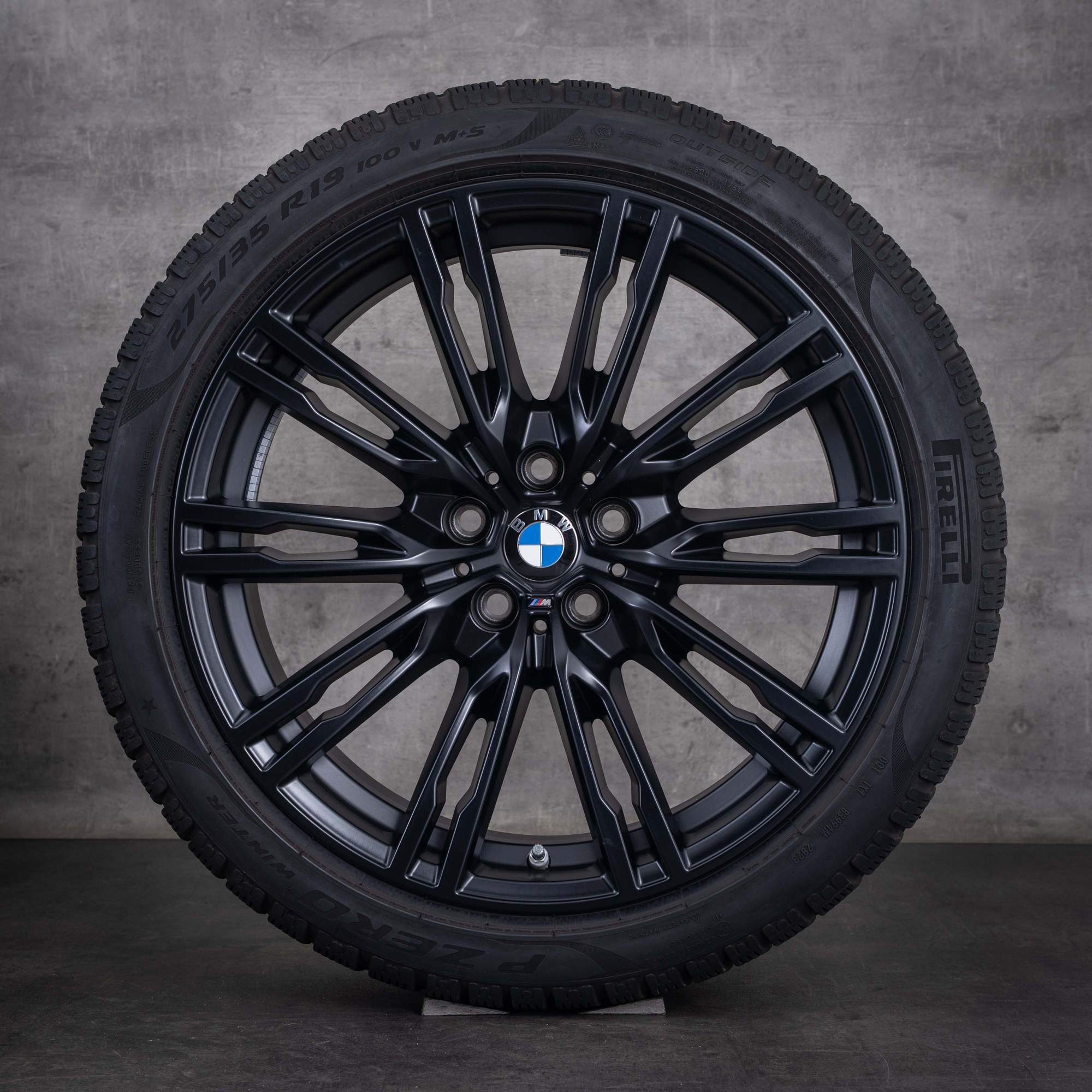 Original BMW M2 M3 M4 Winterräder 19 Zoll G87 G80 G82 G83 Felgen Styling 829 M 8093844 8093845 jet black matt