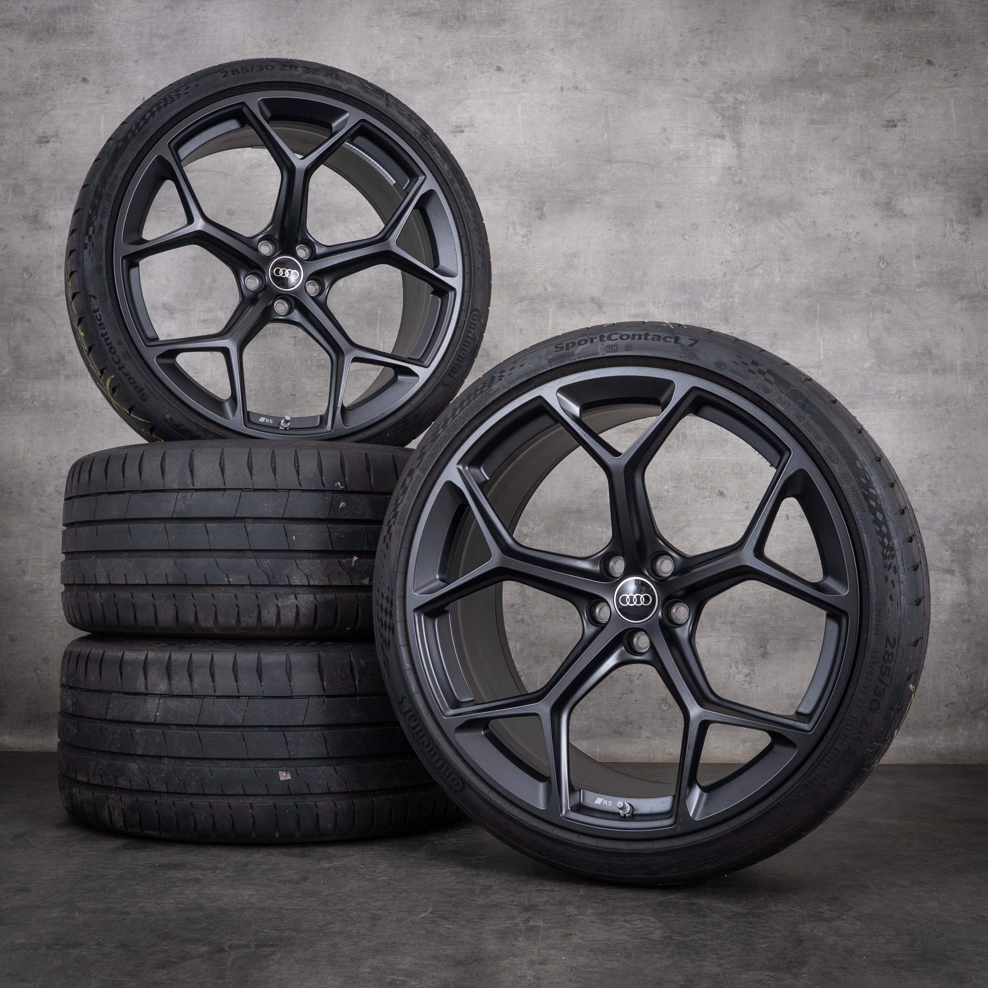 Alkuperäiset Audi RS6 RS7 -vanteet 22 tuumaa 4K C8 Performance -kesäpyörät 4K0601025CQ graniitti matta