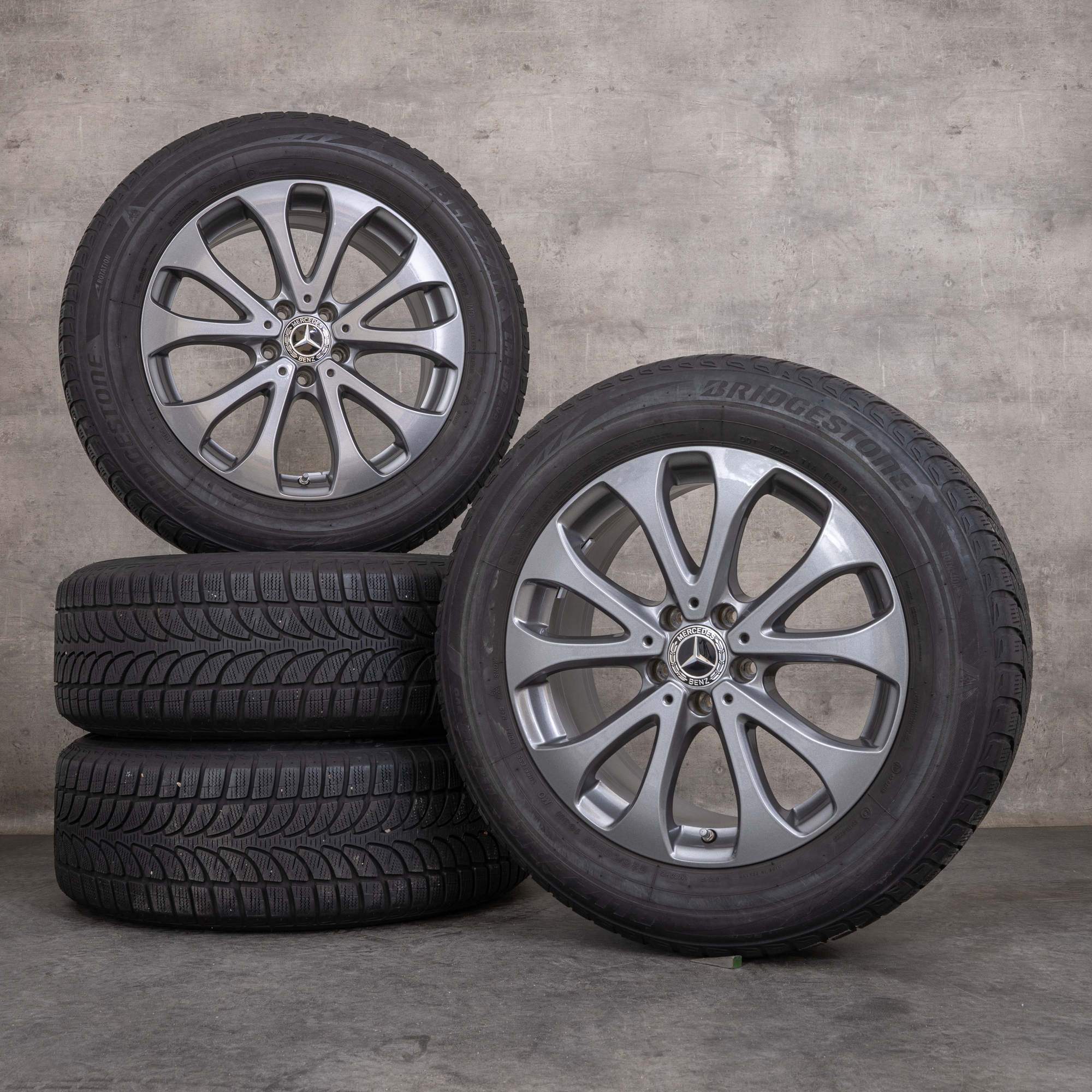 Alkuperäiset Mercedes Benz GLC talvirenkaat 18 tuuman X253 C253 vanteet A2534011500 himalajanharmaa kiiltävä valkoinen