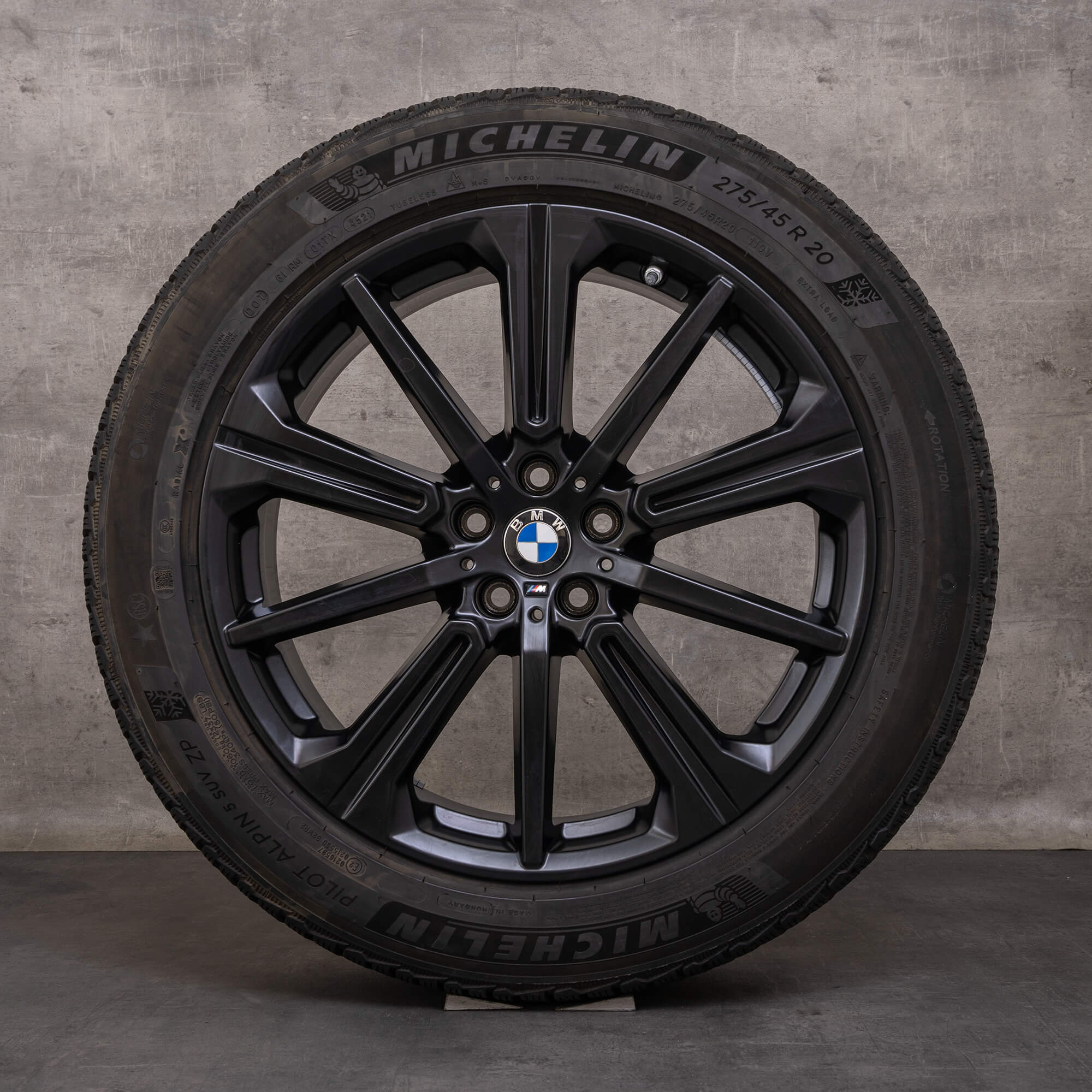 Original BMW X5 X6 Winterrder 20 pouces G05 G06 Jantes Styling 748 M 6883765 noir mat
