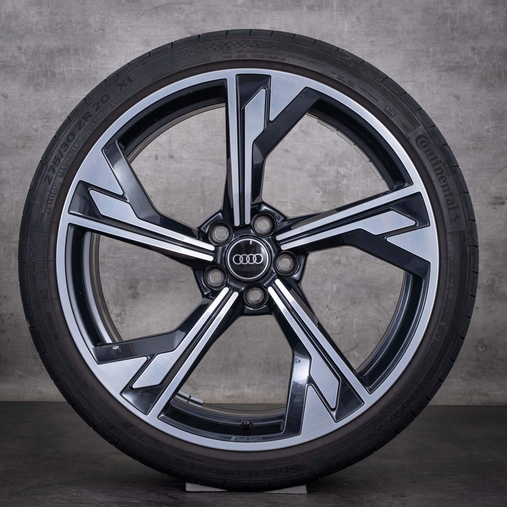 OEM Audi RS4 RS5 20inch B9 8W F5 summer wheels Flag 8W0601025DT granite diamond cut
