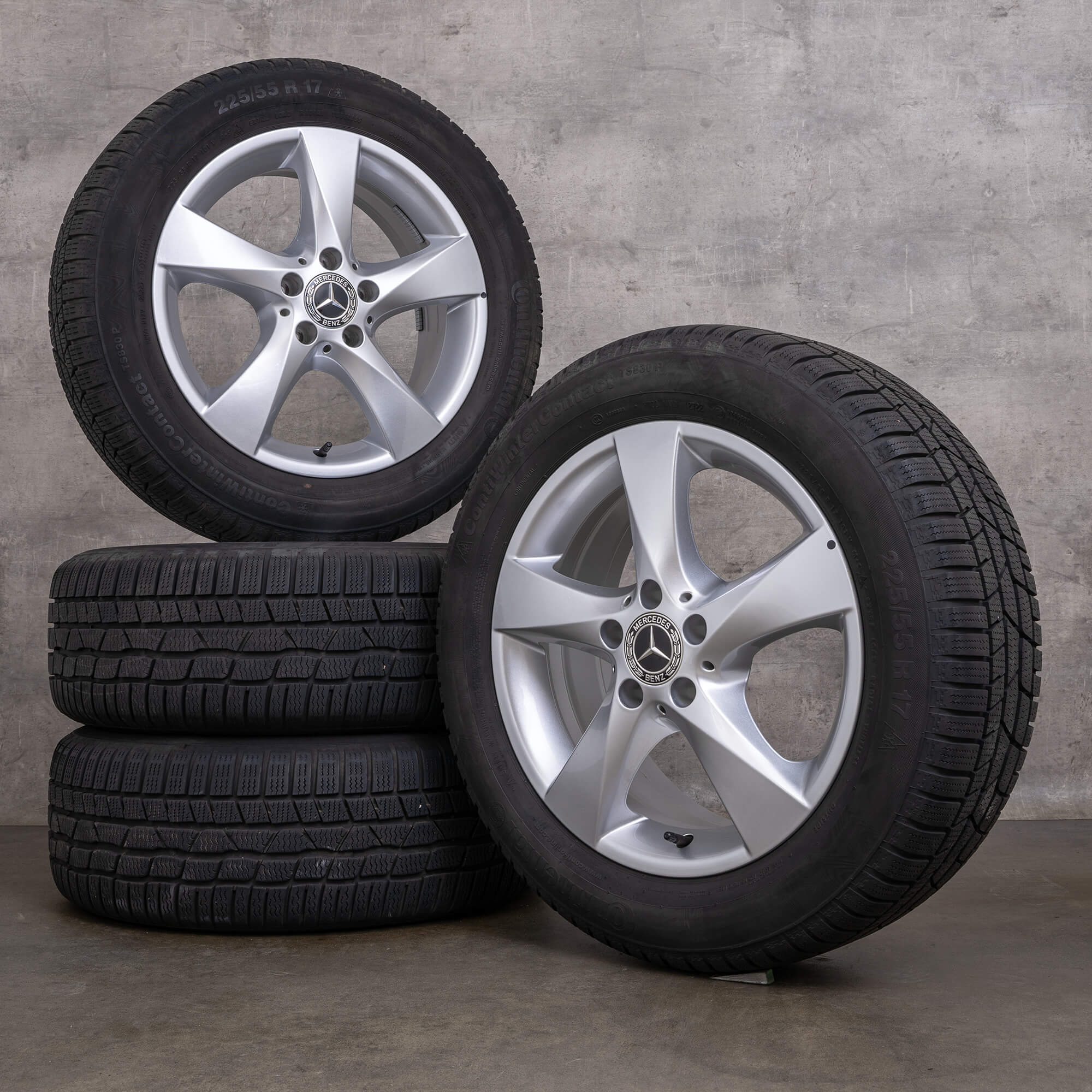 Originální zimni alu kola Mercedes Benz V-Class 17 palců W447 Vito Viano disky A4474012200 stříbrná