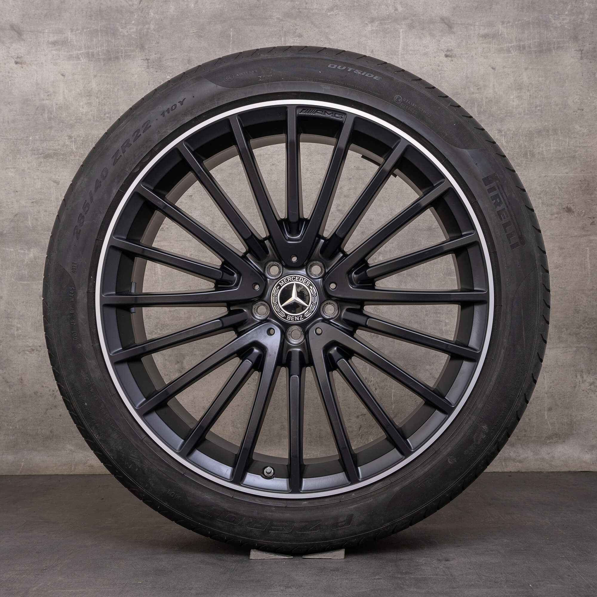 Llantas originales Mercedes Benz GLS 63 AMG de 22 pulgadas X166 llantas verano A1664013300 negro satinado