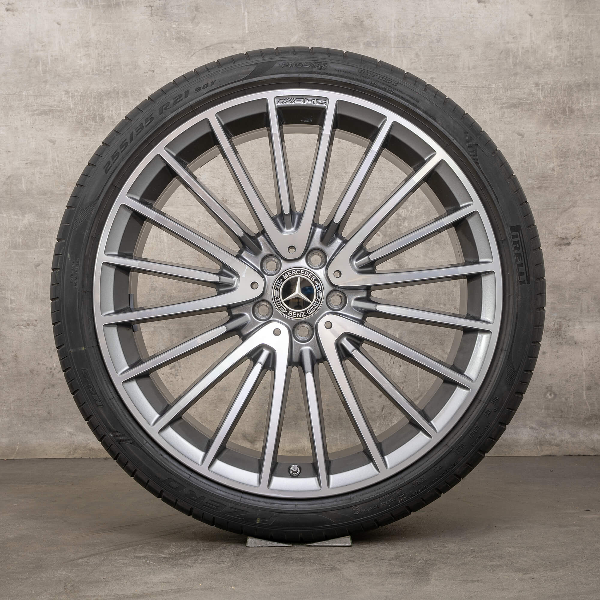 Original Mercedes Benz S-Klasse Sommerräder 21 Zoll W223 X223 Felgen A2234011700 A2534011800 himalaya grau