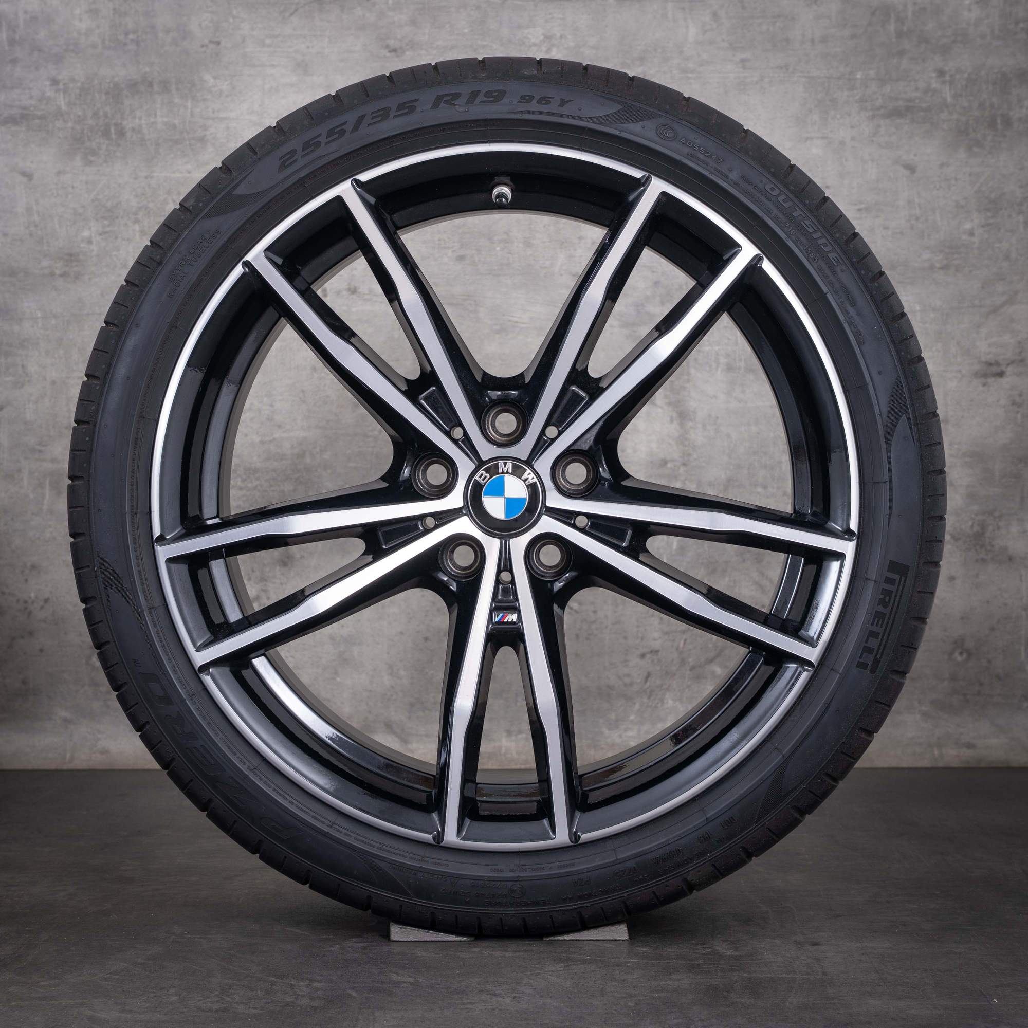 Originální zimní kola BMW řady 2 3er 4er 19 palců G42 G20 G21 G22 G23 disky Styling 791 M 8090094 8090095 diamantový řez černé (jet black)
