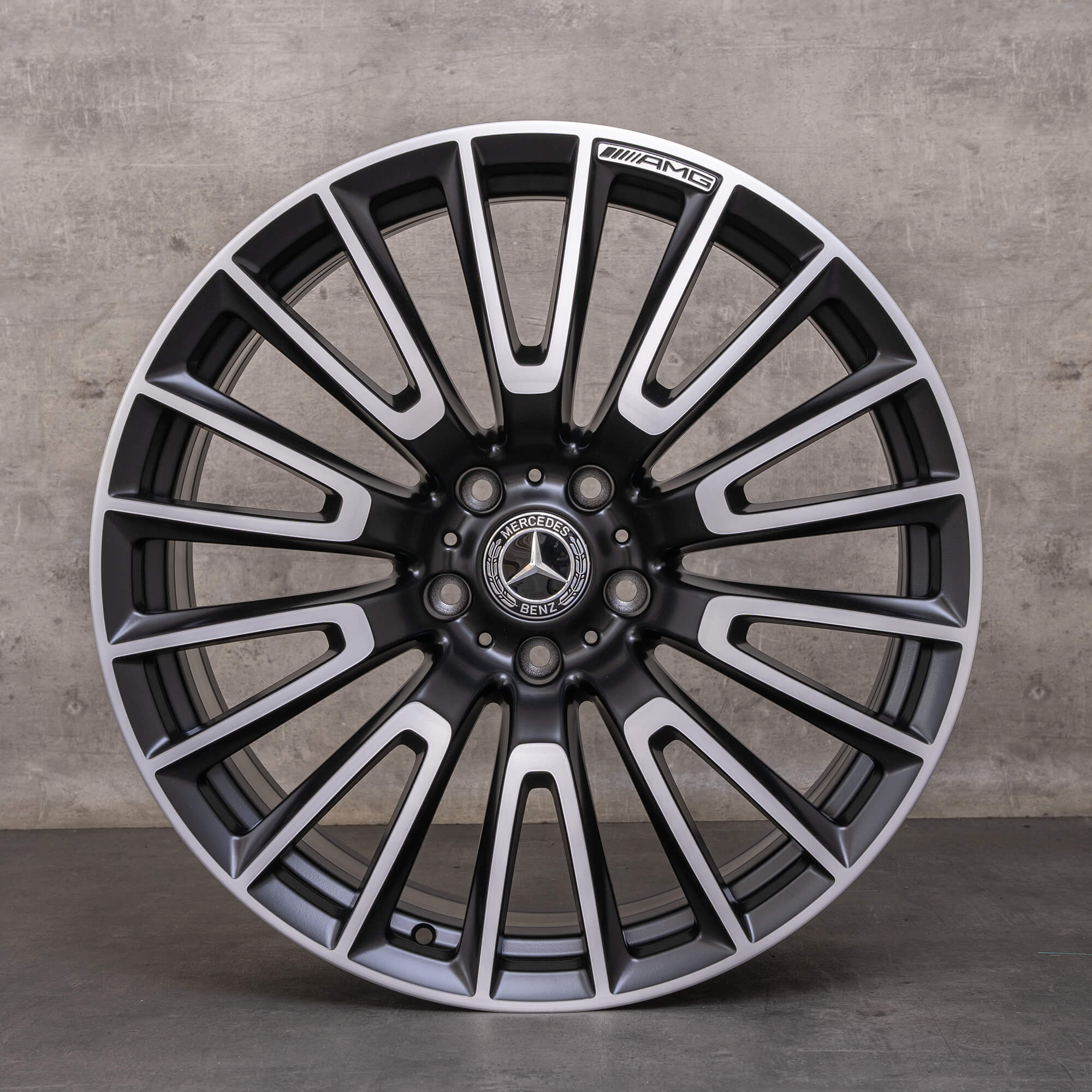 Original Mercedes Benz G-Klasse G 63 AMG Felgen 22 Zoll W465 W463A A4654011000 schwarz seidenmatt glanzgedreht NEU