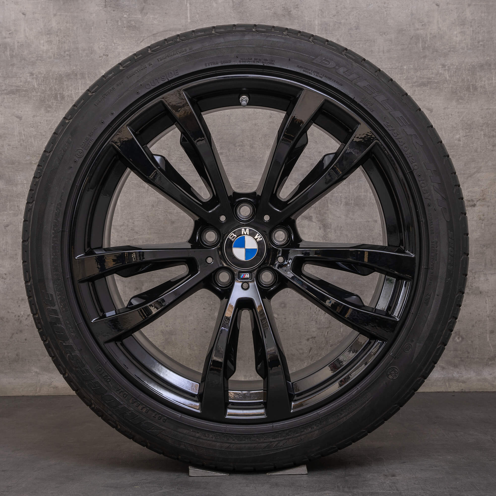 Originale BMW X5 X6 fælge 20 tommer E70 F15 F16 Sommerhjul Styling 469 M 7846790 7846791 sort blank