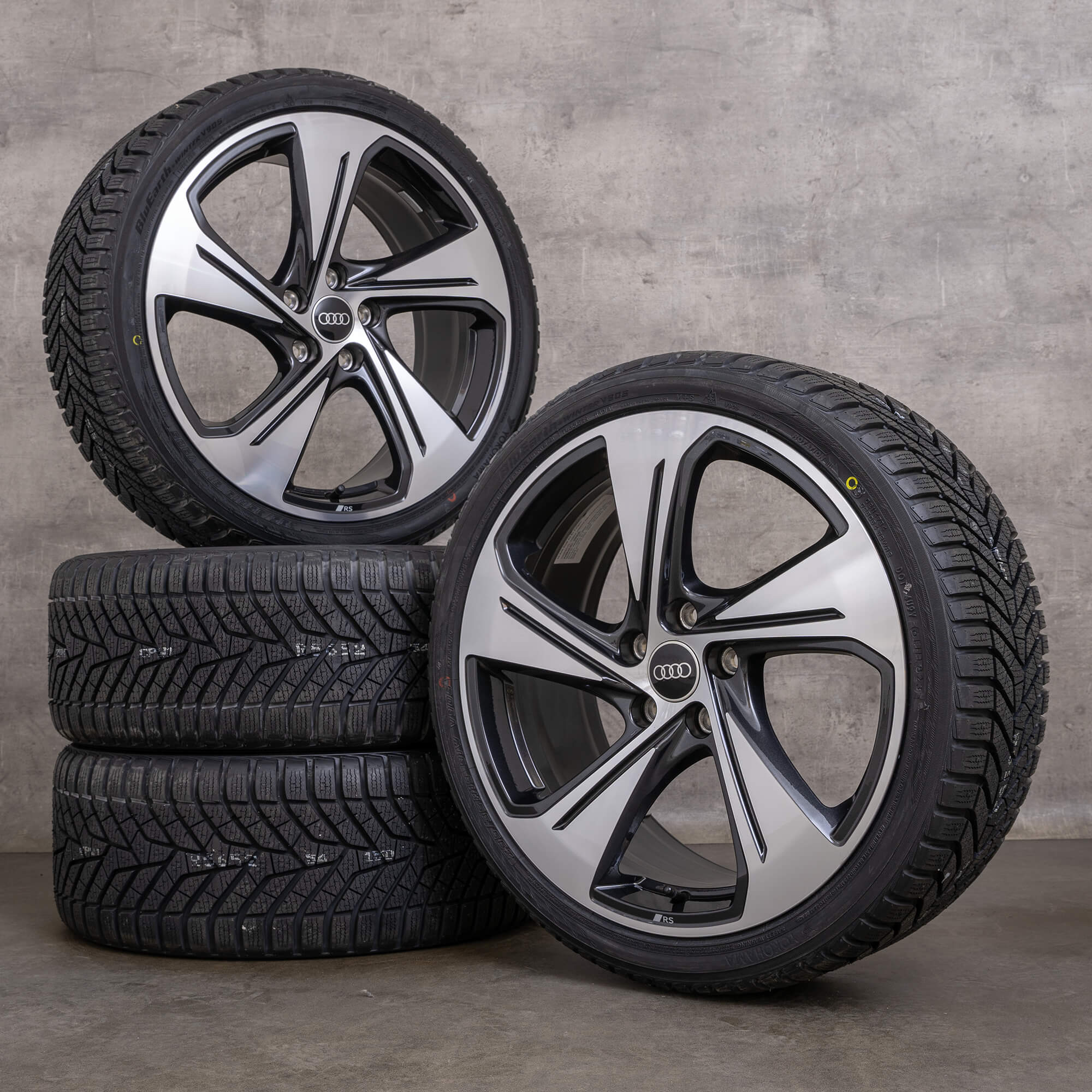 OEM Audi A3 S3 winter wheels 19 inch 8Y rims 8Y0601025CG black glossy turned