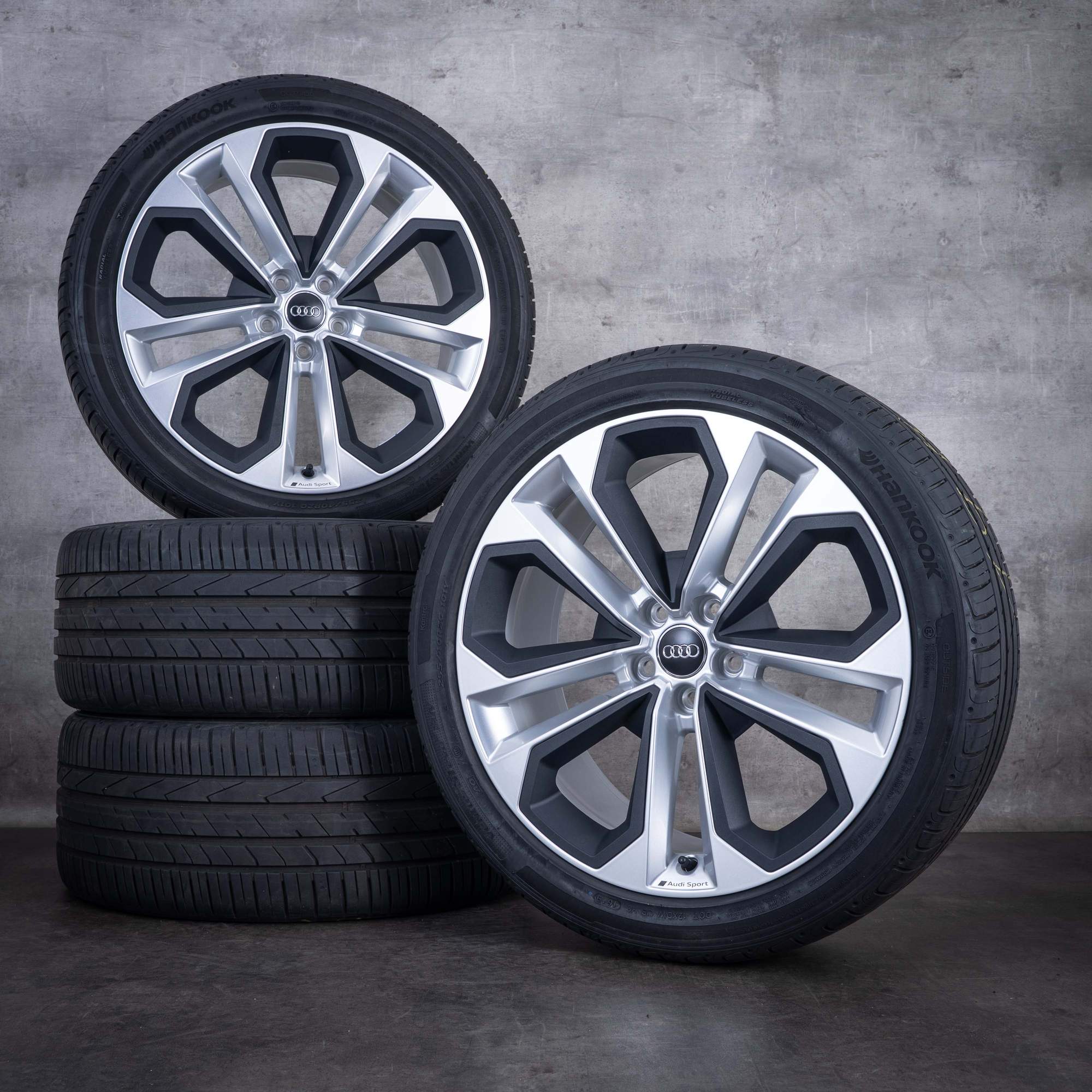 Original Audi Q3 RSQ3 & Sportback Felgen 20 Zoll F3 Sommerräder 83A601025E silber glanz mit titan matten Inlays
