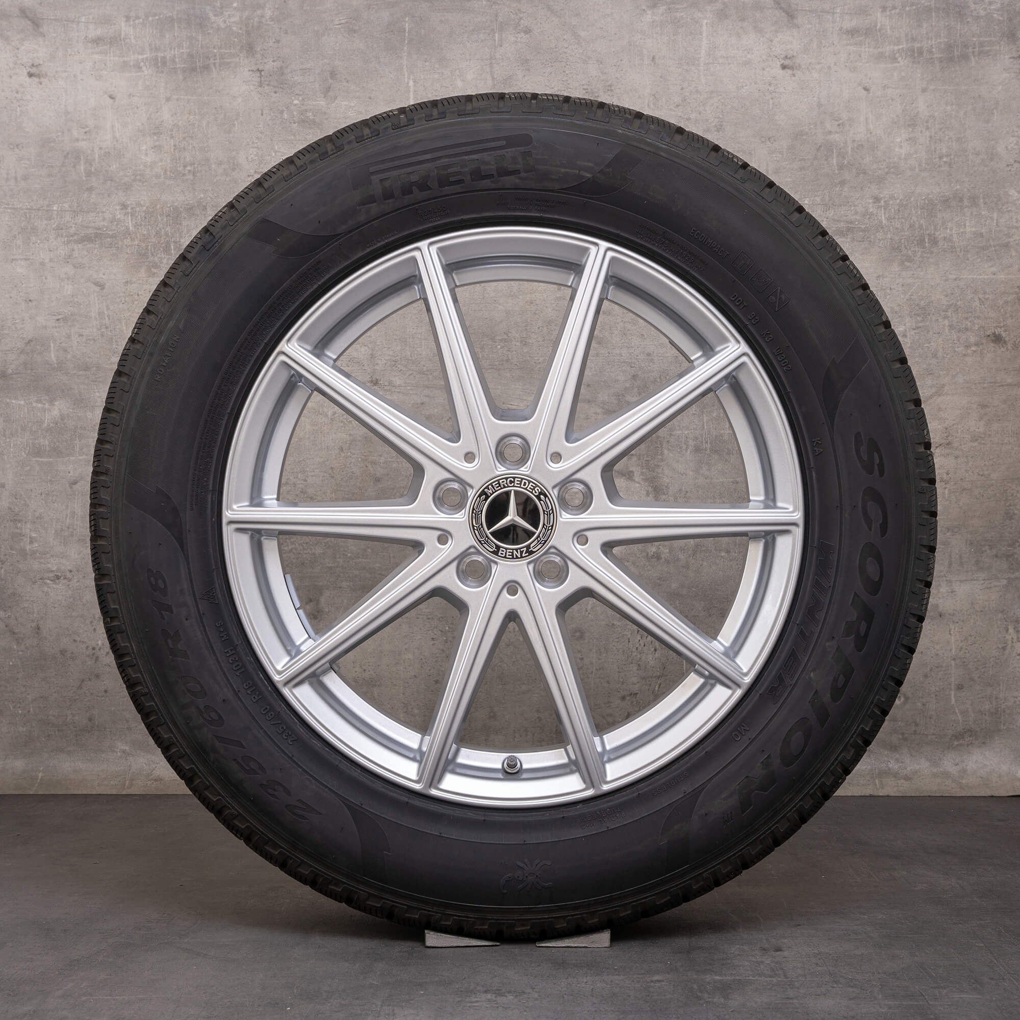 Oryginalne koła zimowe Mercedes Benz GLE 18 cali felgi V167 A1674010000 srebrne