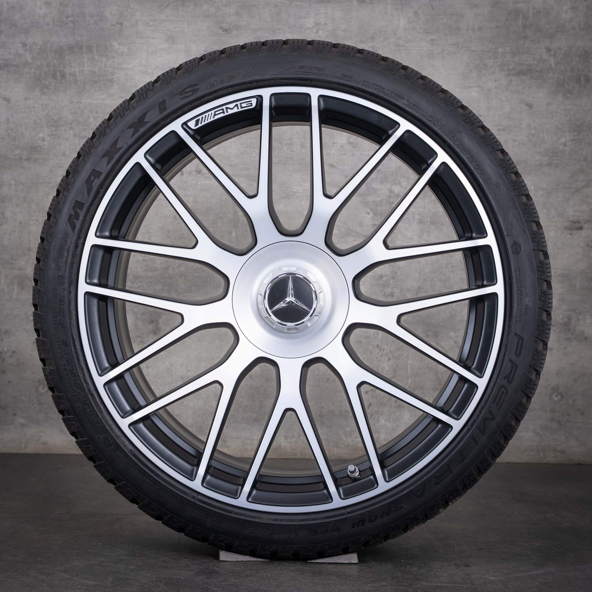 OEM Mercedes Benz C-Class C63 & S AMG rims 19 inch W205 S205 summer wheels A2054011700 A2054011800 black matt polisched NEW