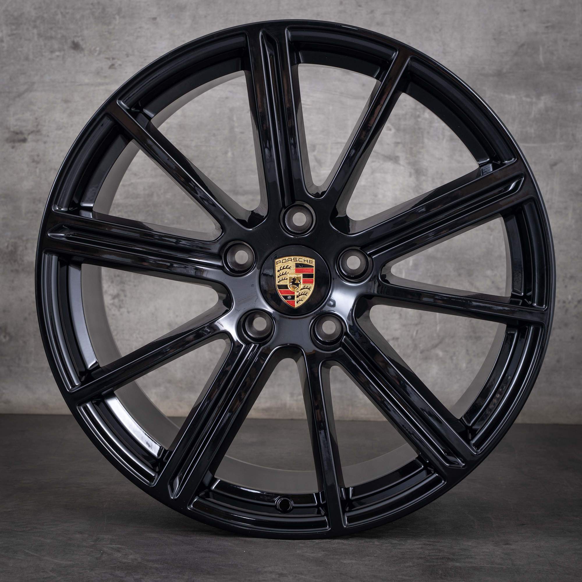 Oryginalne felgi Porsche Panamera 976 20 cali G3 976601025F 976601025G czarny błyszczący